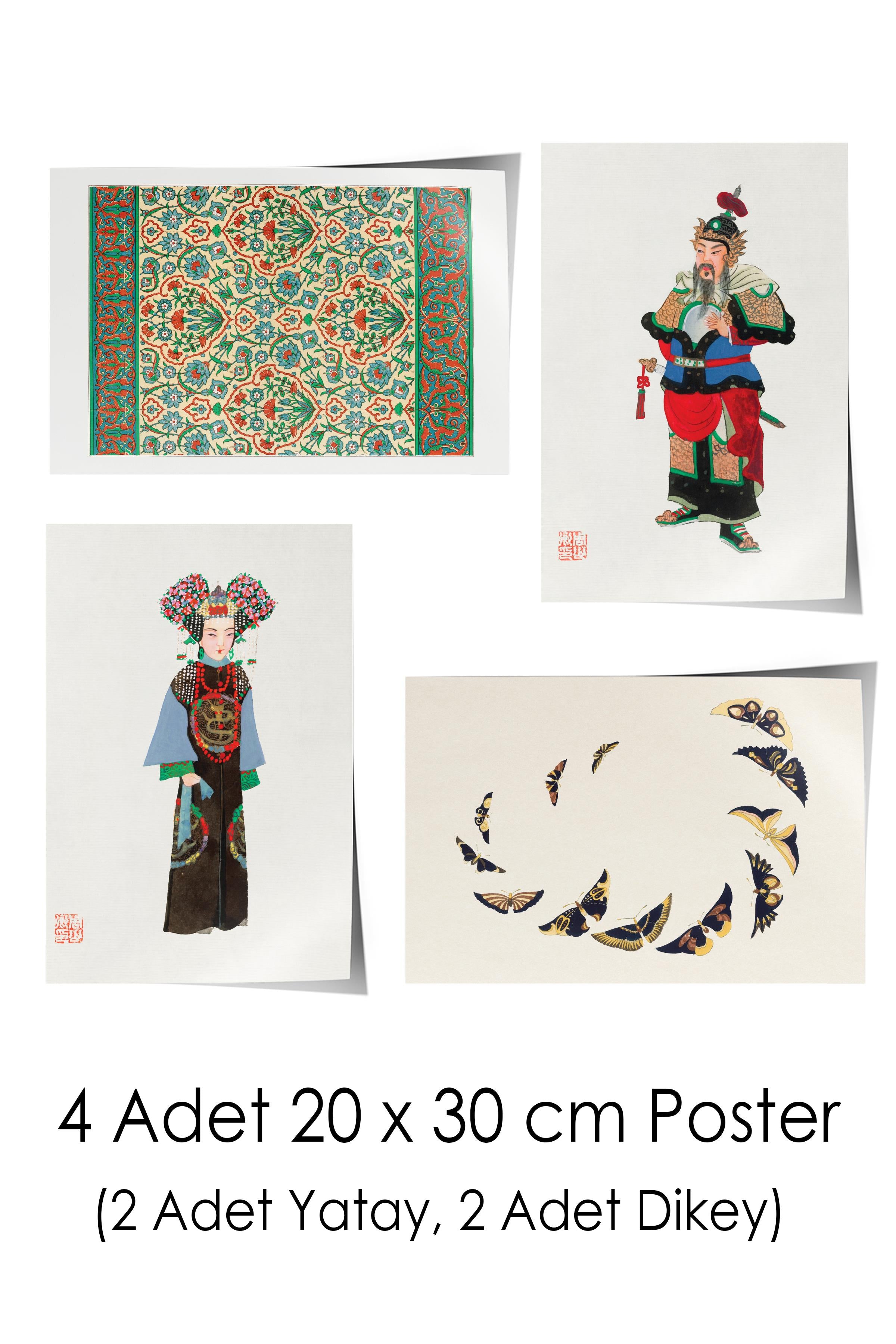 Vintage Duvar Poster Seti - 17 Adet Vintage Poster - Ev ve Ofis Duvar Tablosu - Çerçevesiz Poster