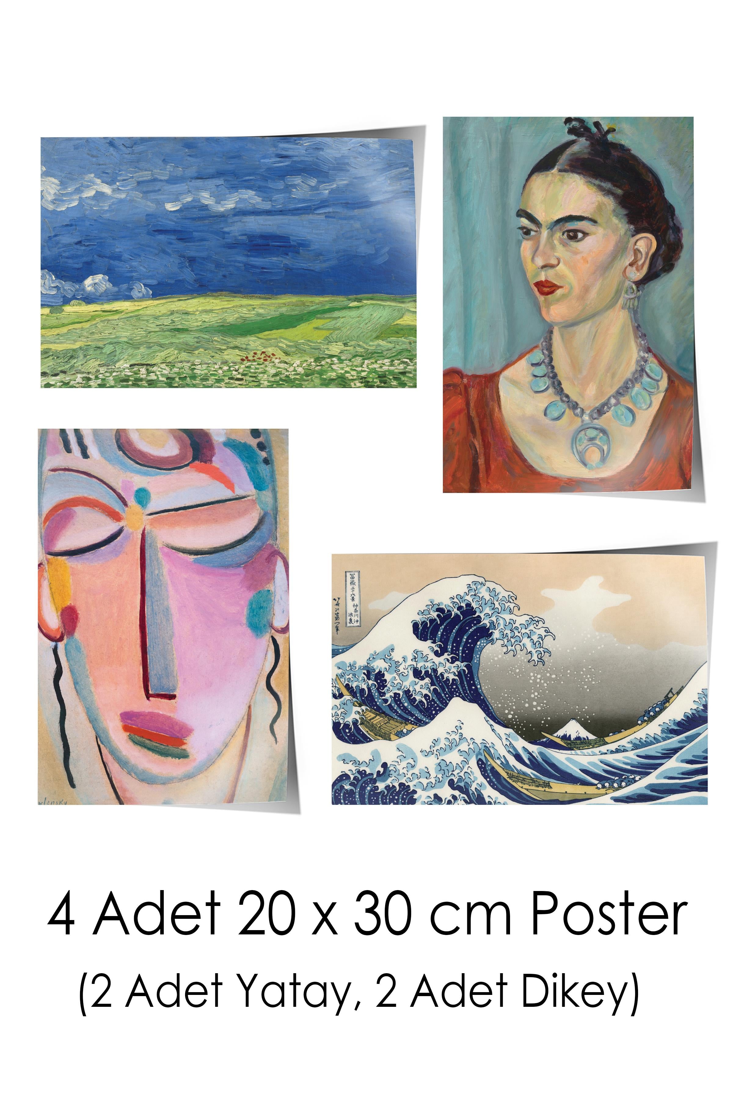 Vintage Duvar Poster Seti - 17 Adet Vintage Poster - Ev ve Ofis Duvar Tablosu - Çerçevesiz Poster