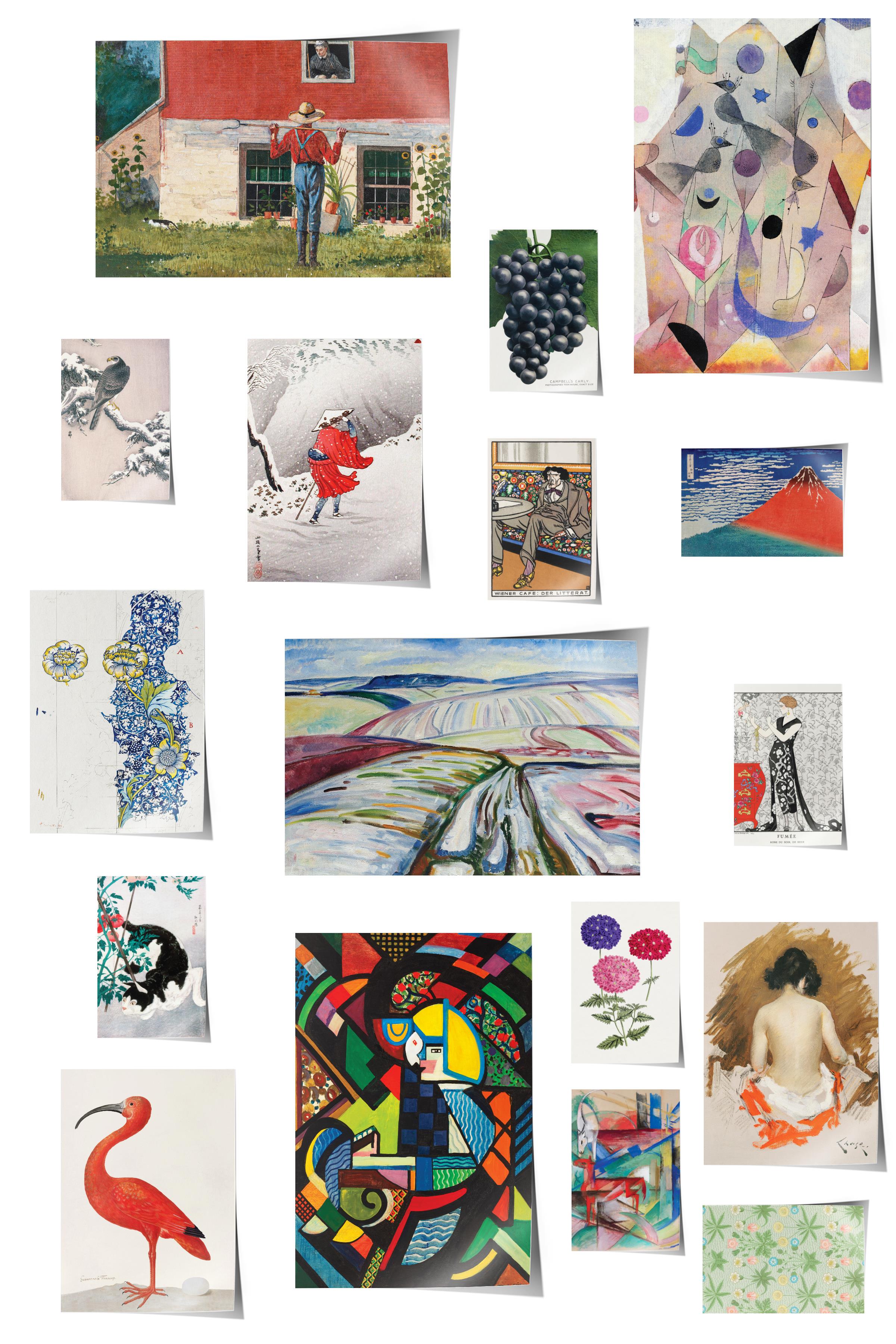 Vintage Duvar Poster Seti - 17 Adet Vintage Poster - Ev ve Ofis Duvar Tablosu - Çerçevesiz Poster