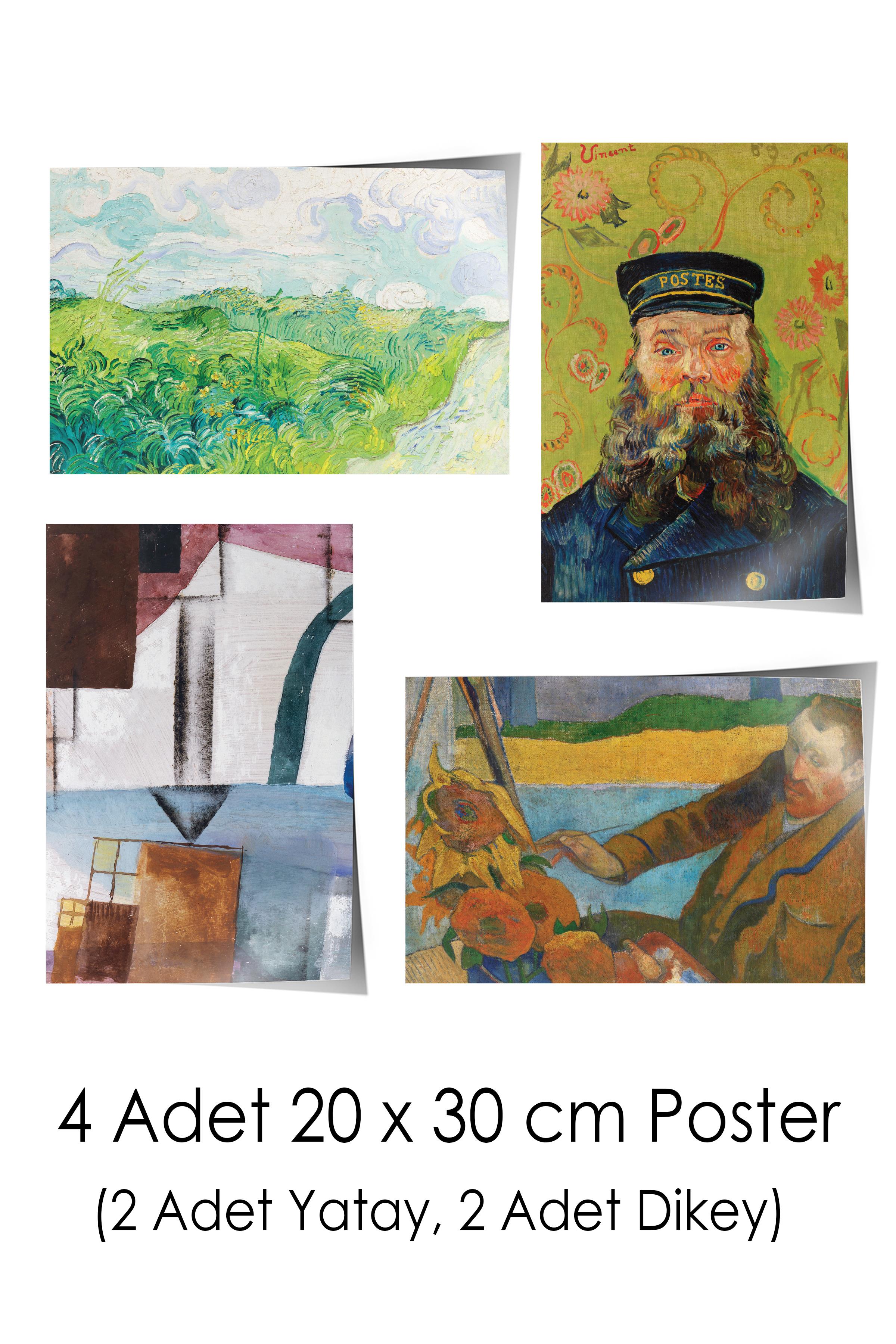 Vintage Duvar Poster Seti - 17 Adet Vintage Poster - Ev ve Ofis Duvar Tablosu - Çerçevesiz Poster