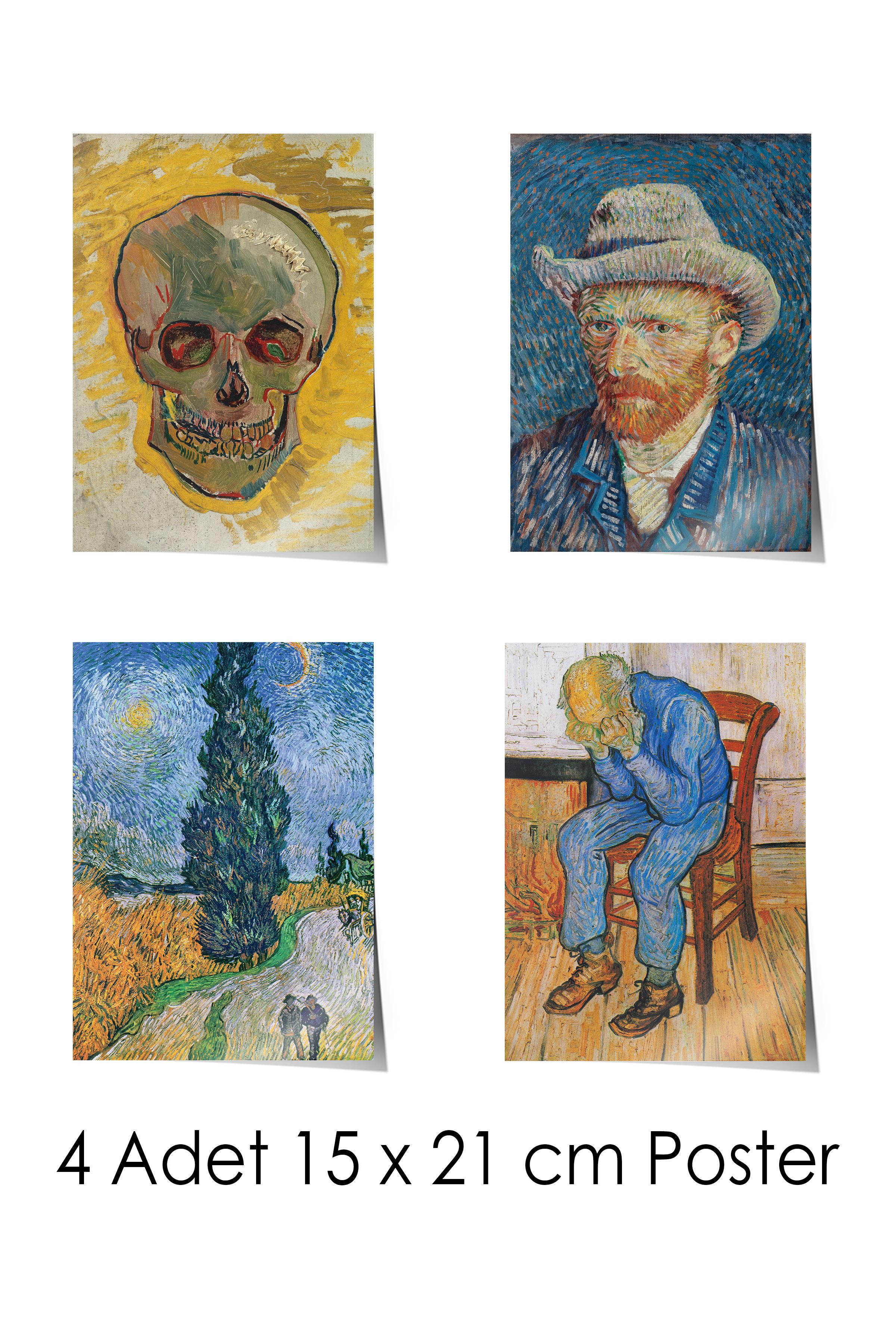 Vintage Duvar Poster Seti - 17 Adet Vintage Poster - Ev ve Ofis Duvar Tablosu - Çerçevesiz Poster