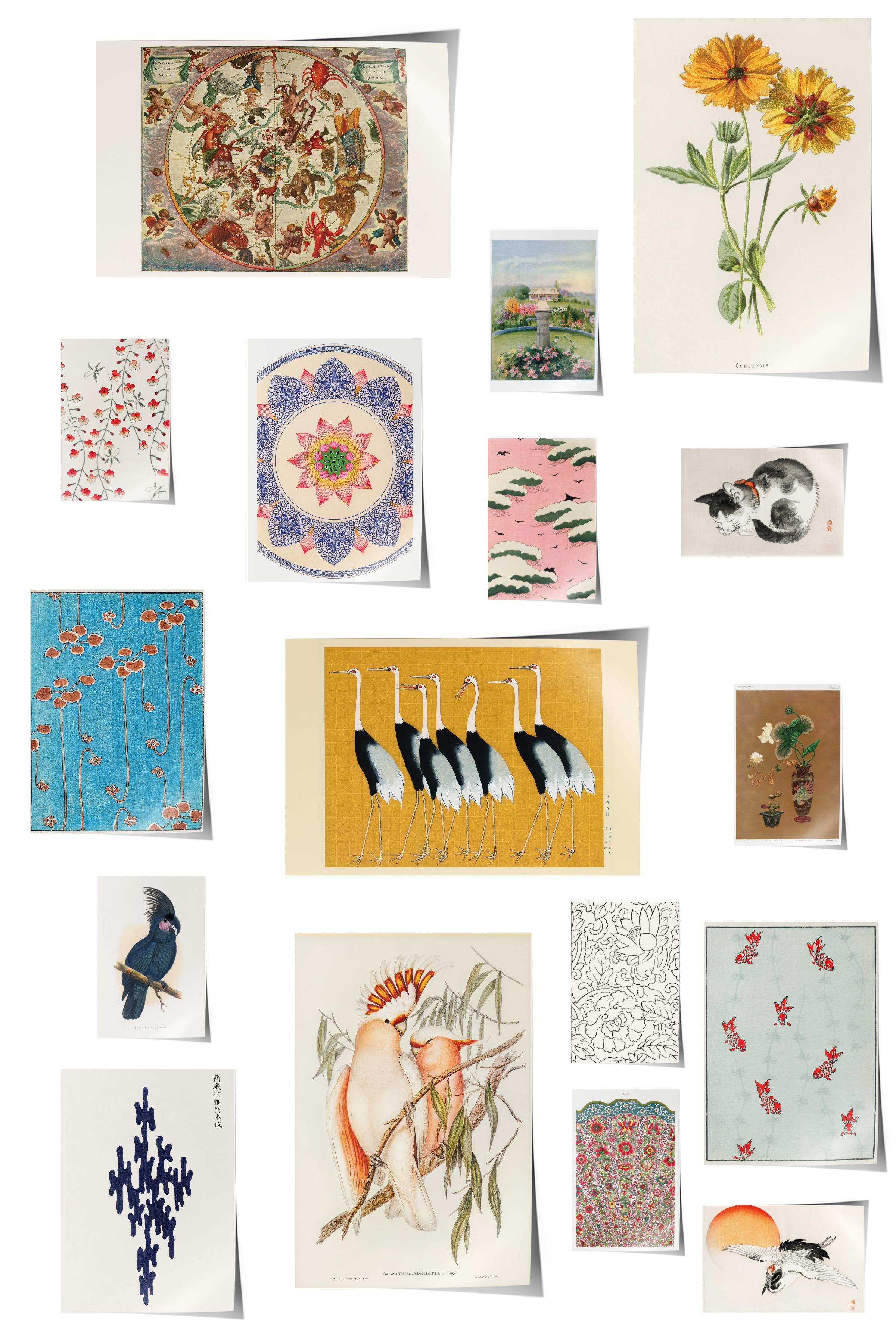 Vintage Duvar Poster Seti - 17 Adet Vintage Poster - Ev ve Ofis Duvar Tablosu - Çerçevesiz Poster