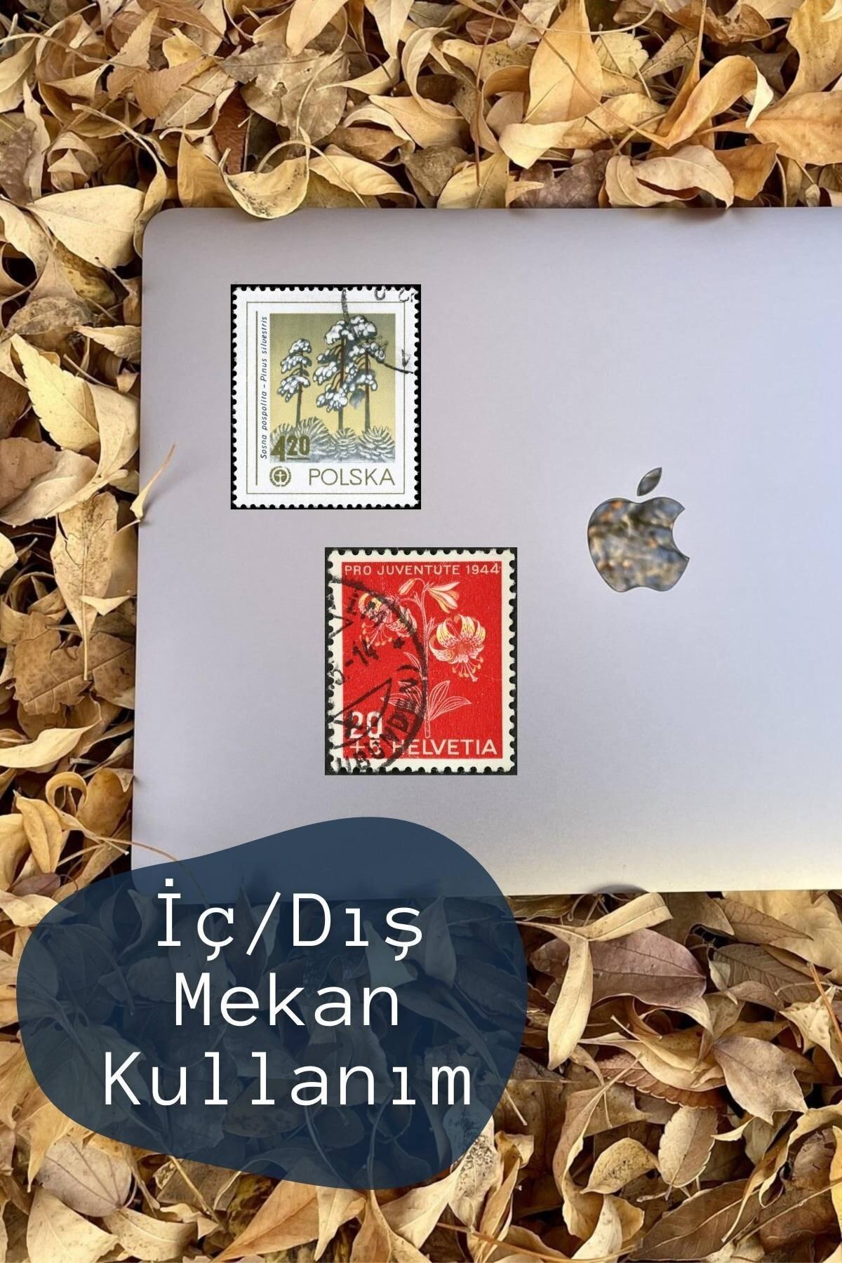 Vintage Pul Temalı Sticker Seti - 11 Adet Etiket Seti- Telefon, Tablet, Defter Laptop Uyumlu Etiket