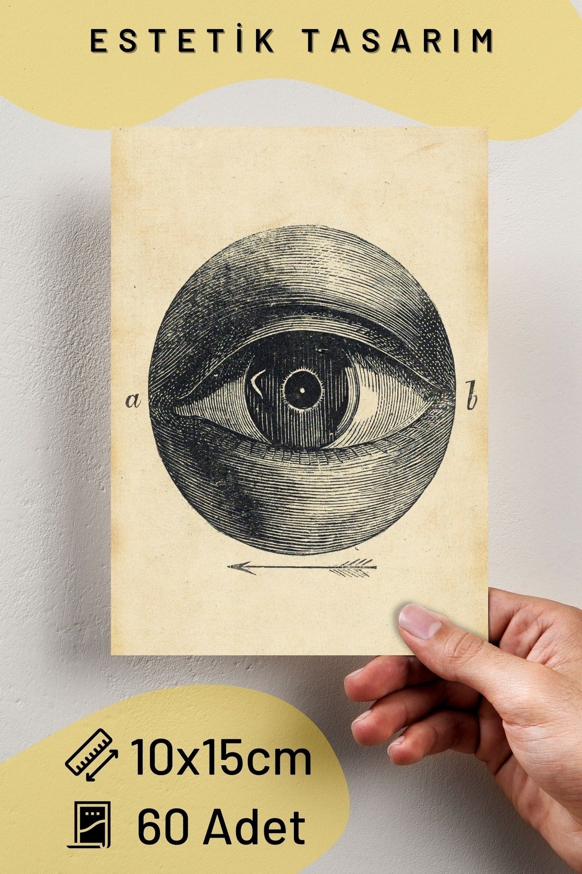 Vintage Retro Poster Seti - Kolaj Seti Duvar Dekoru, Duvar Posteri - Sticker Bant Hediyeli - 60 Adet