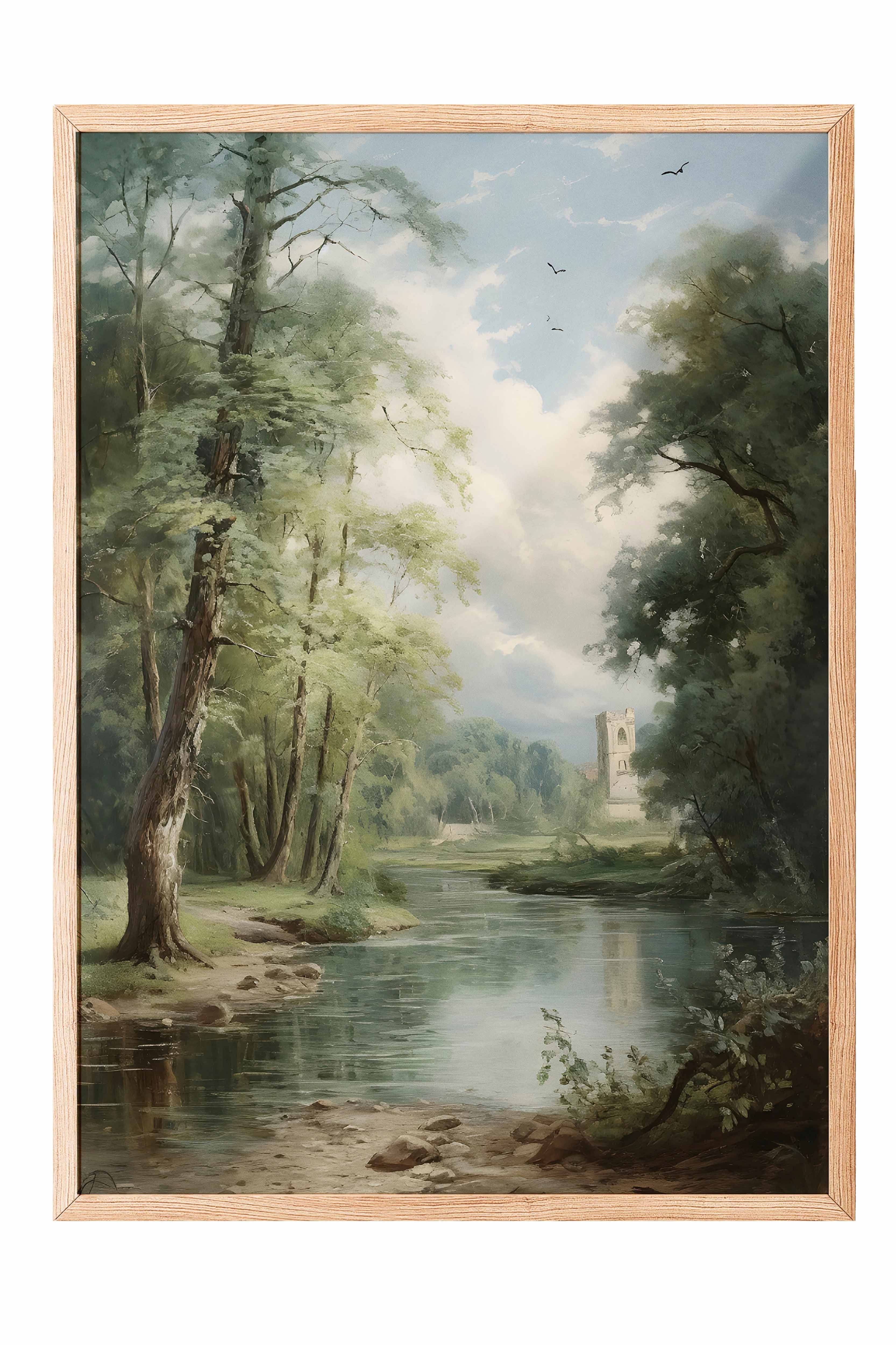 Vintage Tablo, Ahşap Çerçeveli Poster, Vintage Duvar Dekoru