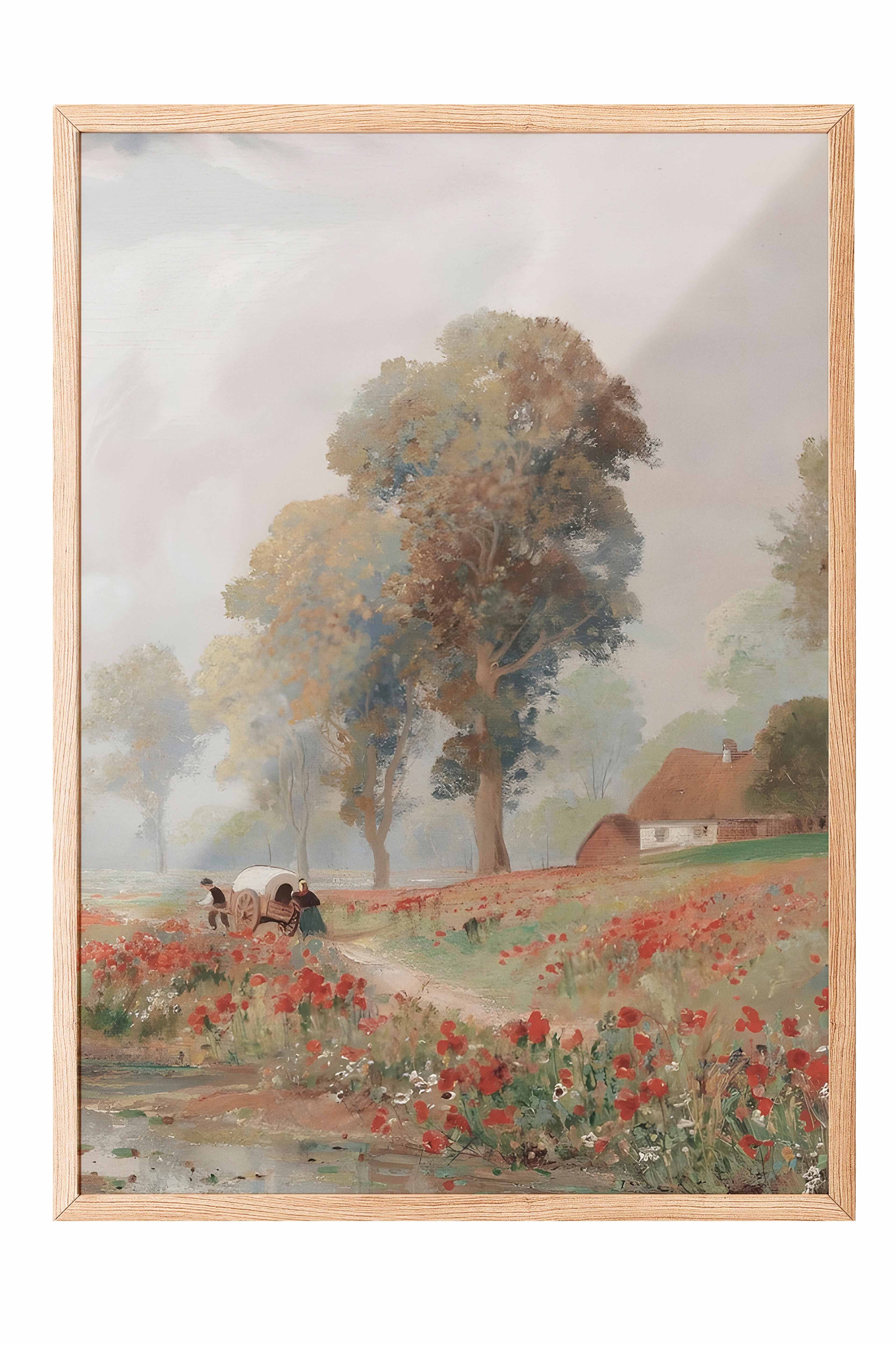 Vintage Tablo, Ahşap Çerçeveli Poster, Vintage Duvar Dekoru