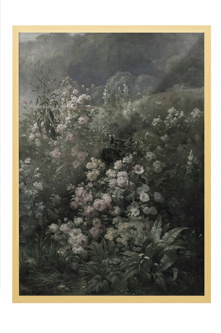 Doğa Manzarası Vintage Poster – Bej Çerçeveli Tablo