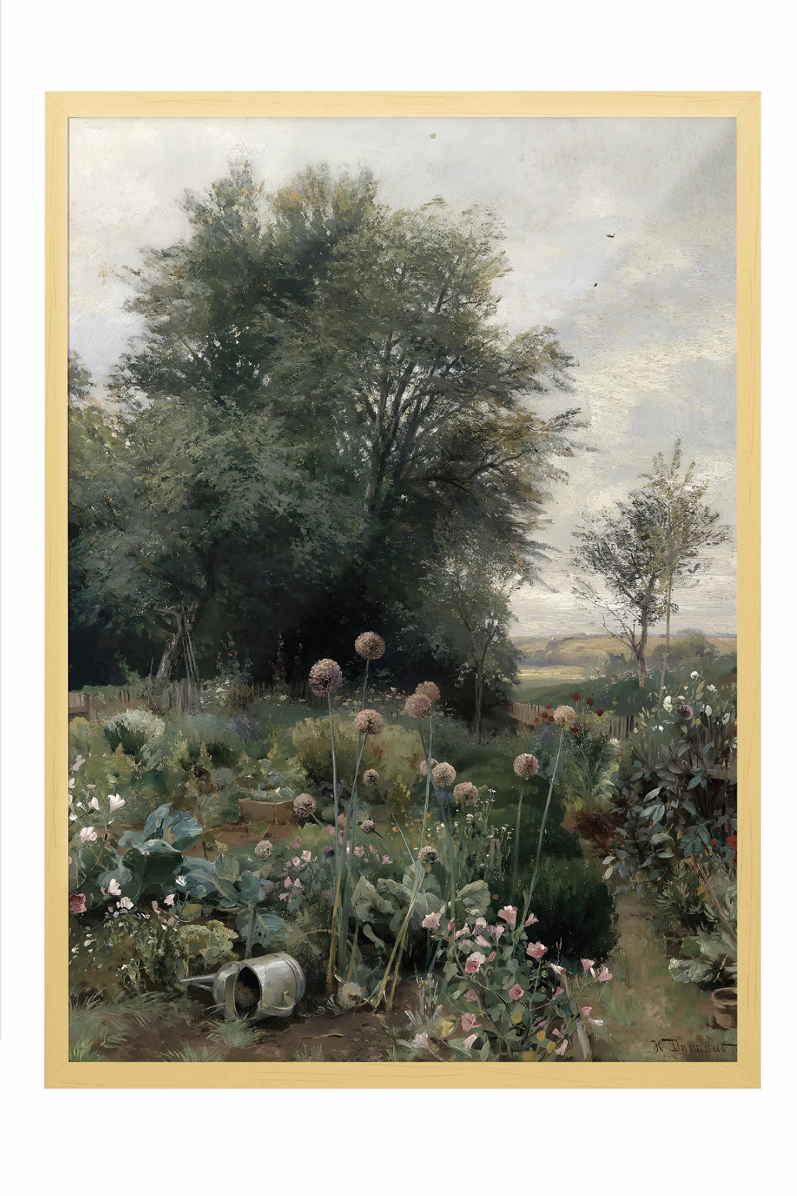 Vintage Tablo, Bej Çerçeveli Poster, Vintage Duvar Dekoru
