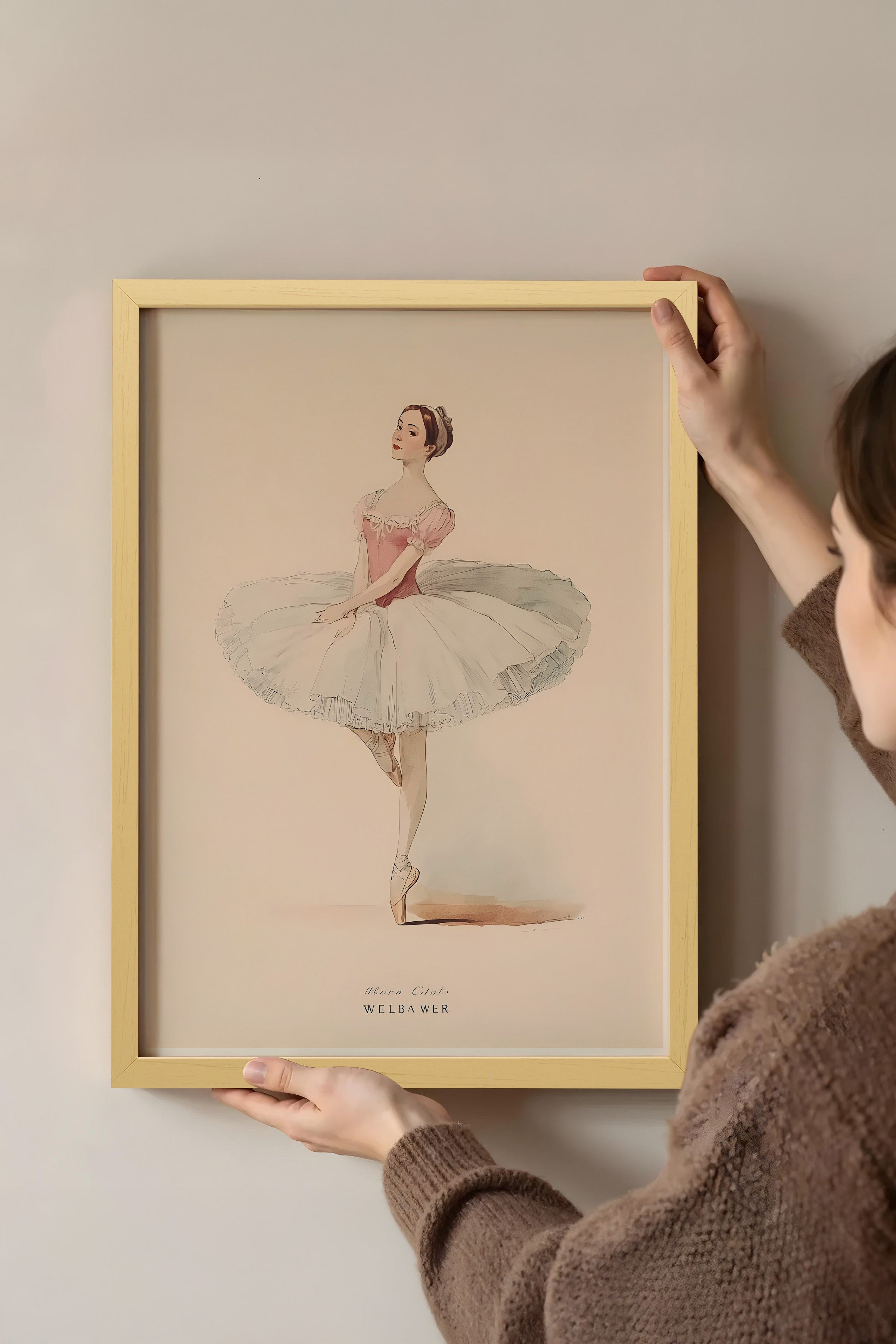 Vintage Tablo, Bej Çerçeveli Poster, Vintage Duvar Dekoru