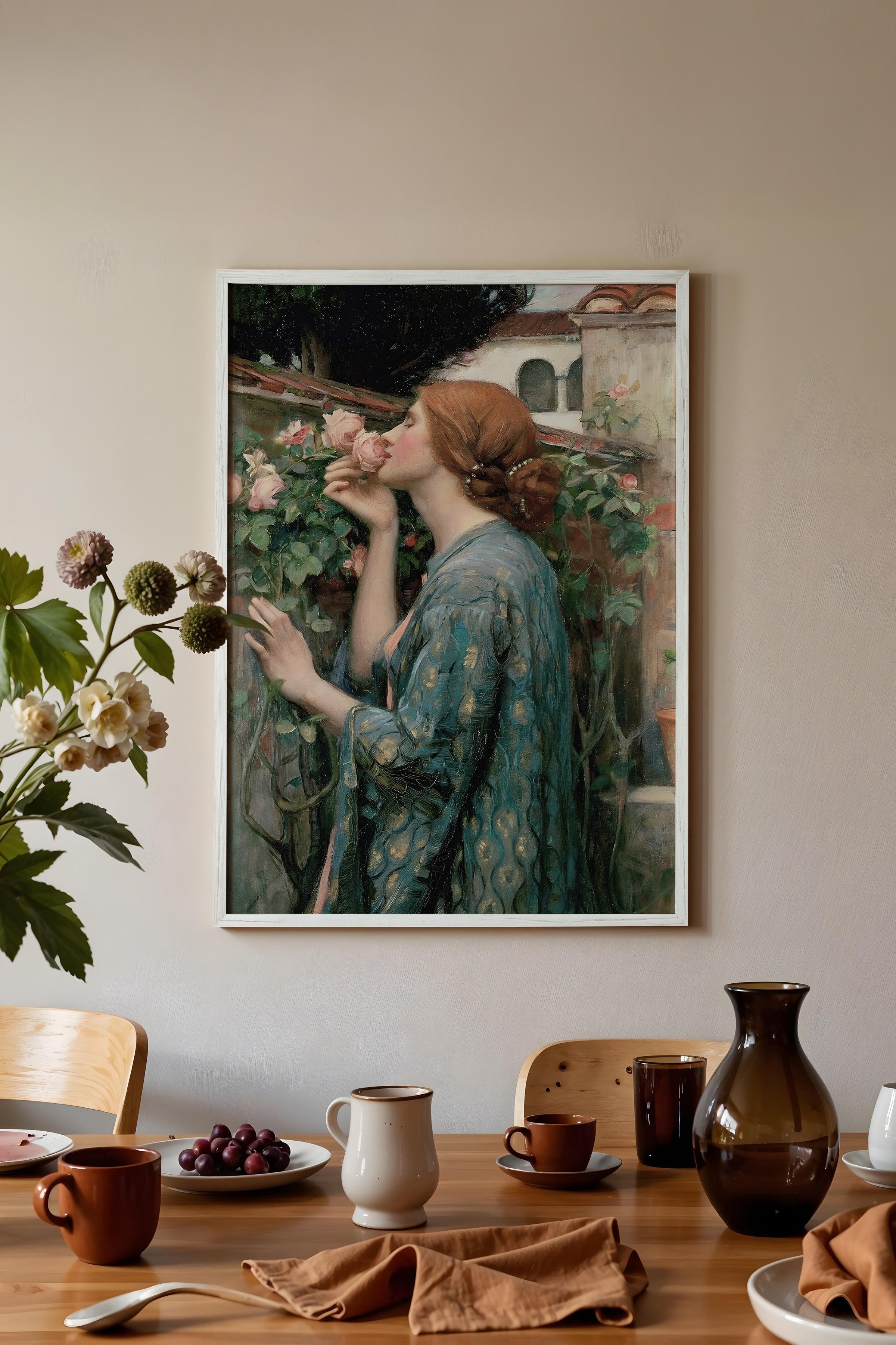 Vintage Tablo, Beyaz Çerçeveli Poster, Vintage Duvar Dekoru