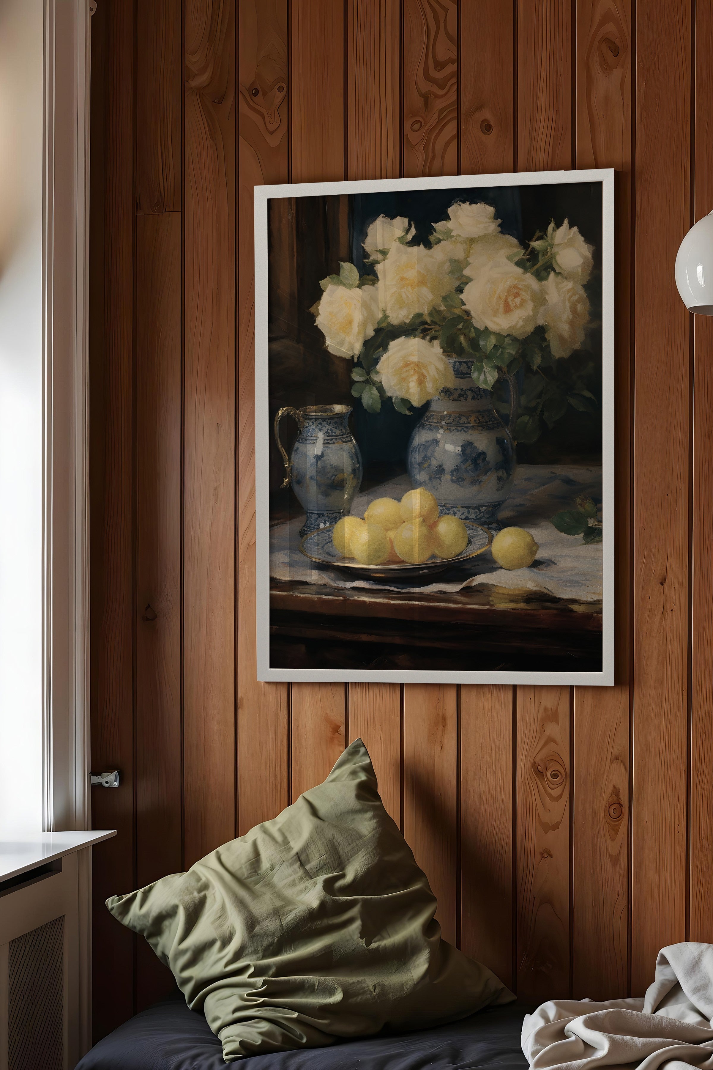 Vintage Tablo, Beyaz Çerçeveli Poster, Vintage Duvar Dekoru