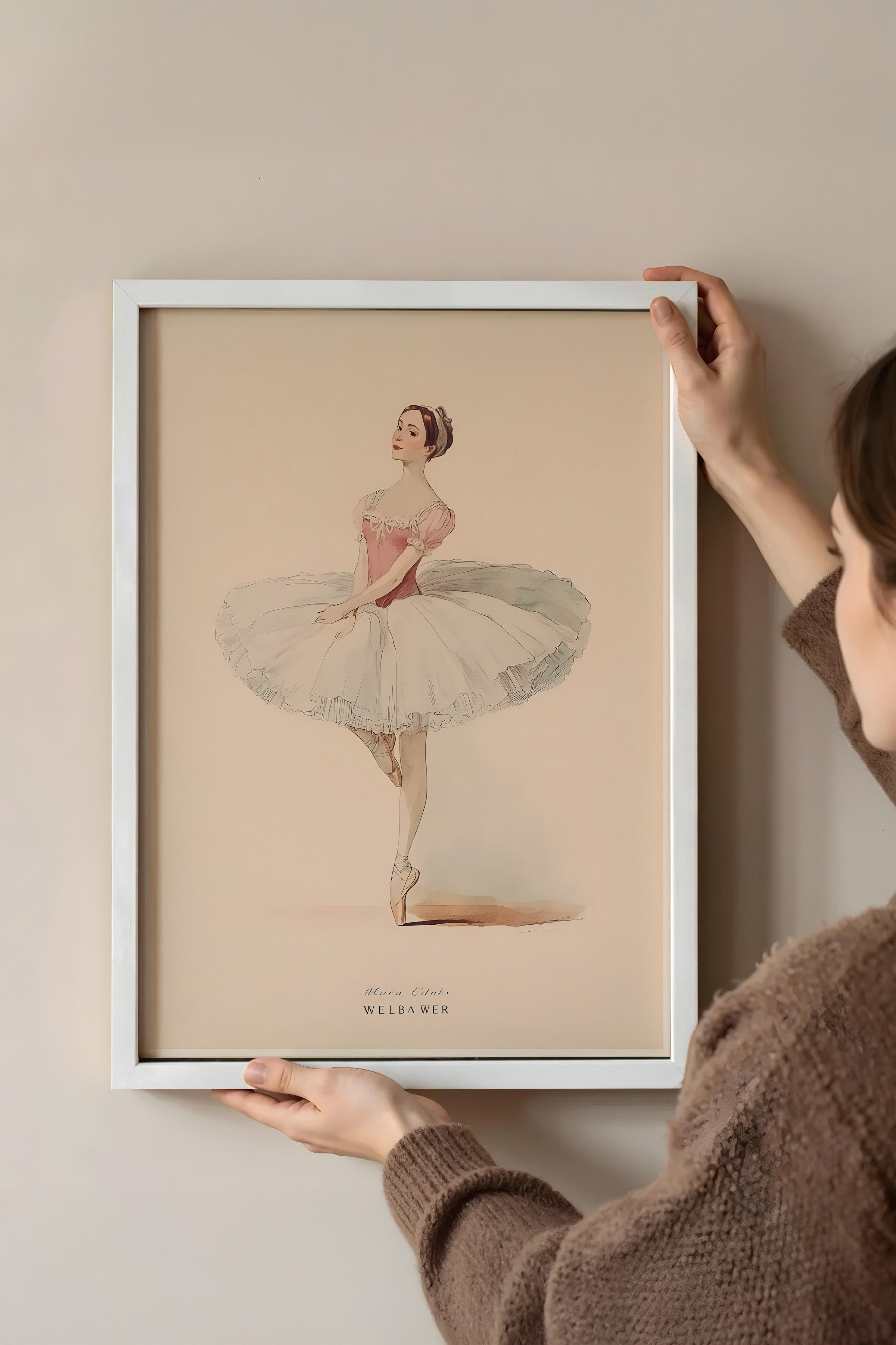 Vintage Tablo, Beyaz Çerçeveli Poster, Vintage Duvar Dekoru