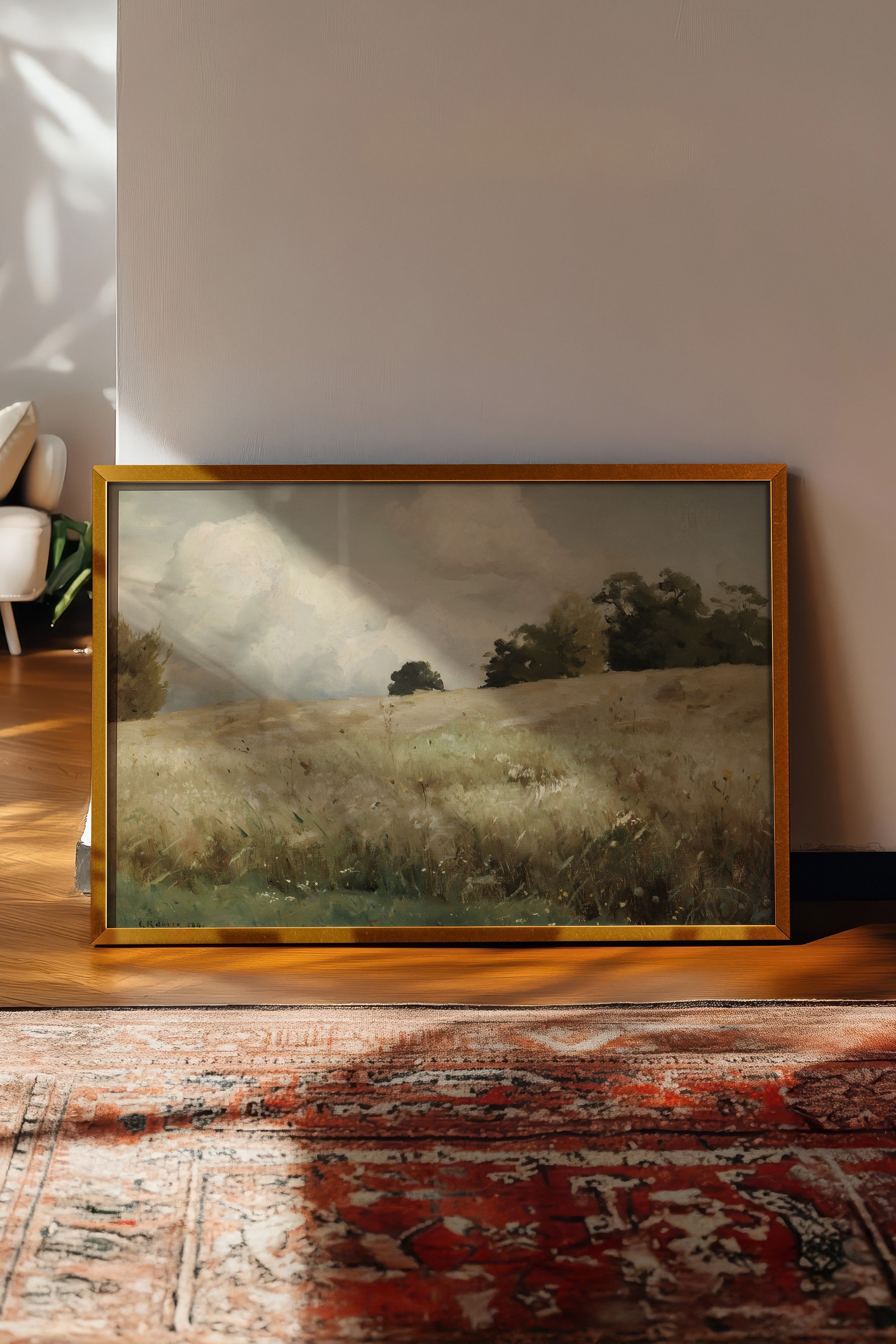 Vintage Tablo, Gold Çerçeveli Poster, Vintage Duvar Dekoru