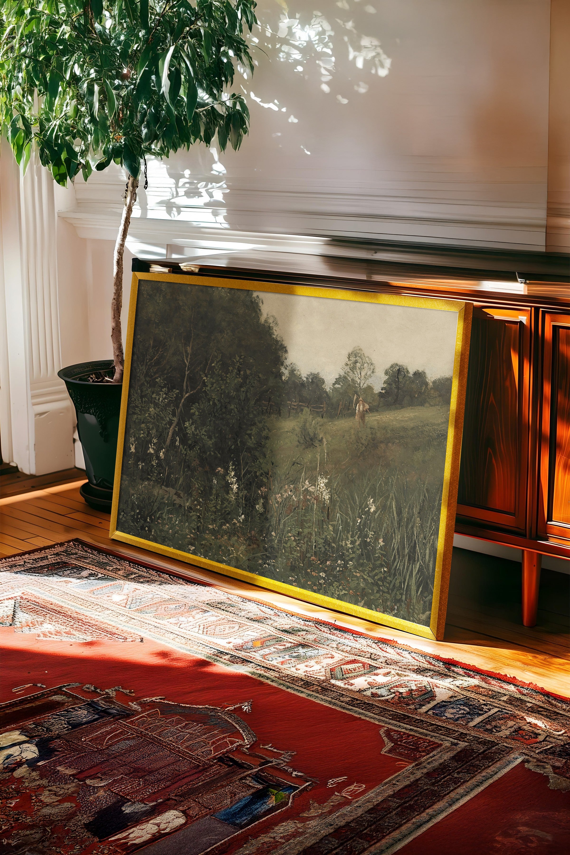 Vintage Tablo, Gold Çerçeveli Poster, Vintage Duvar Dekoru