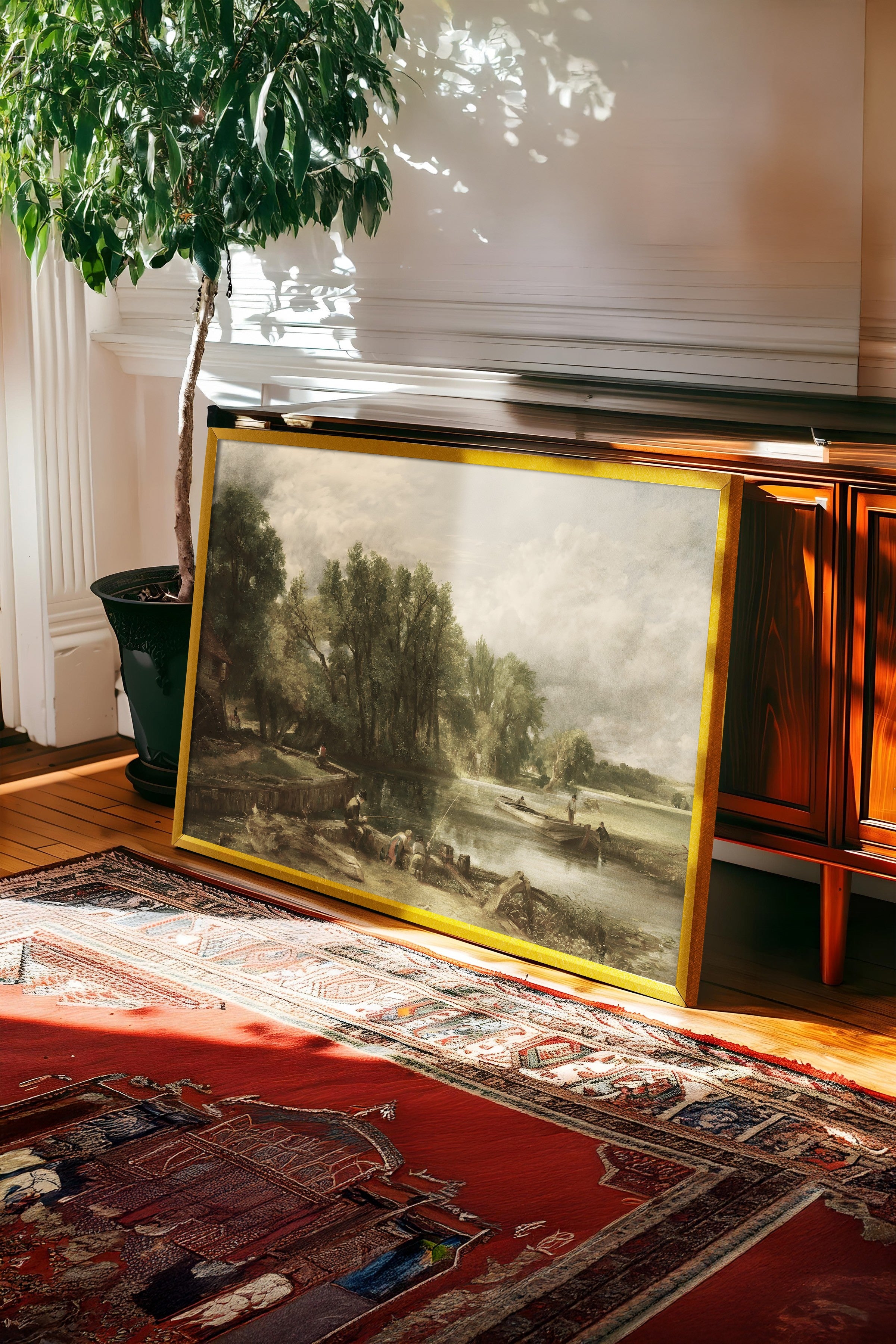 Vintage Tablo, Gold Çerçeveli Poster, Vintage Duvar Dekoru