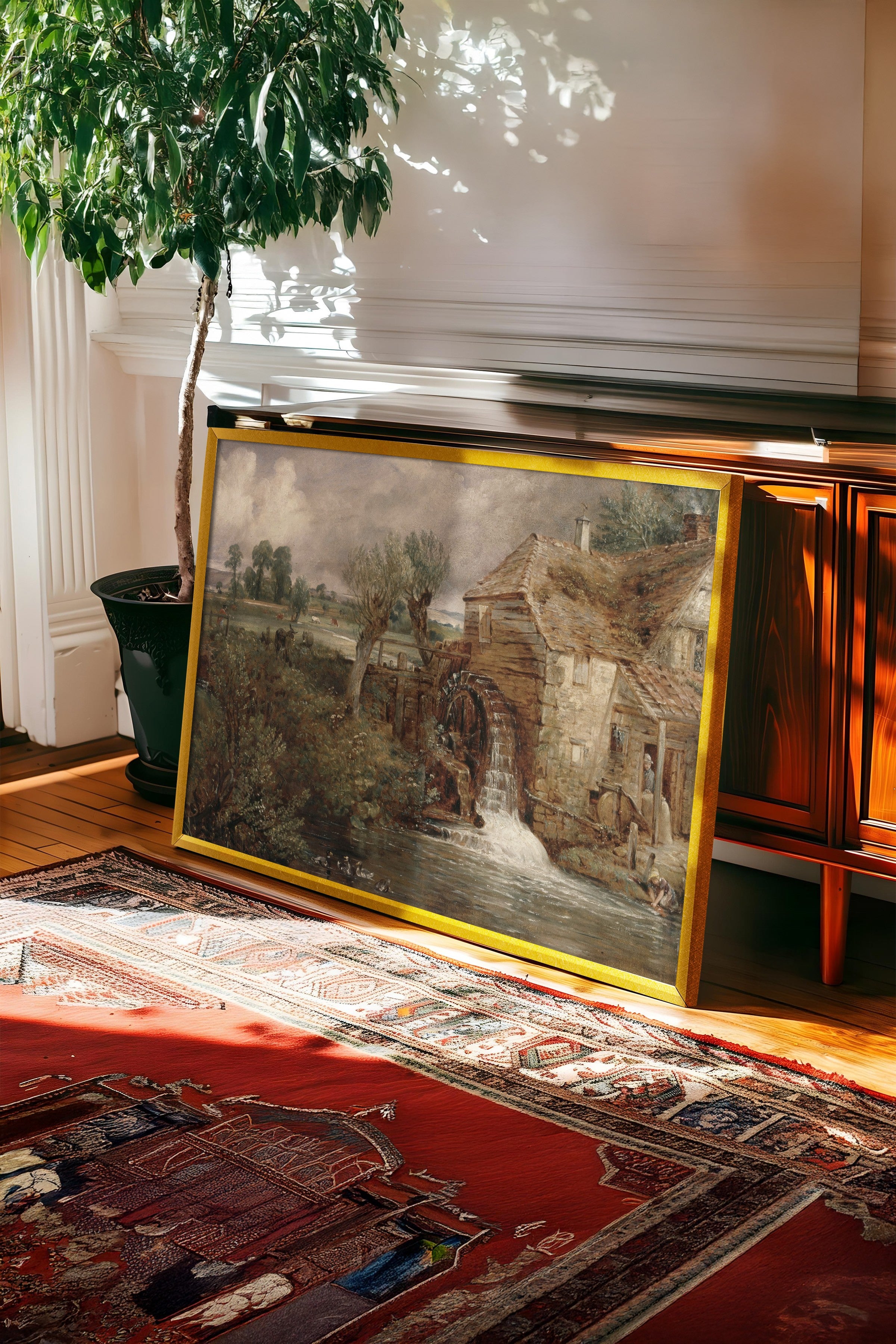 Vintage Tablo, Gold Çerçeveli Poster, Vintage Duvar Dekoru