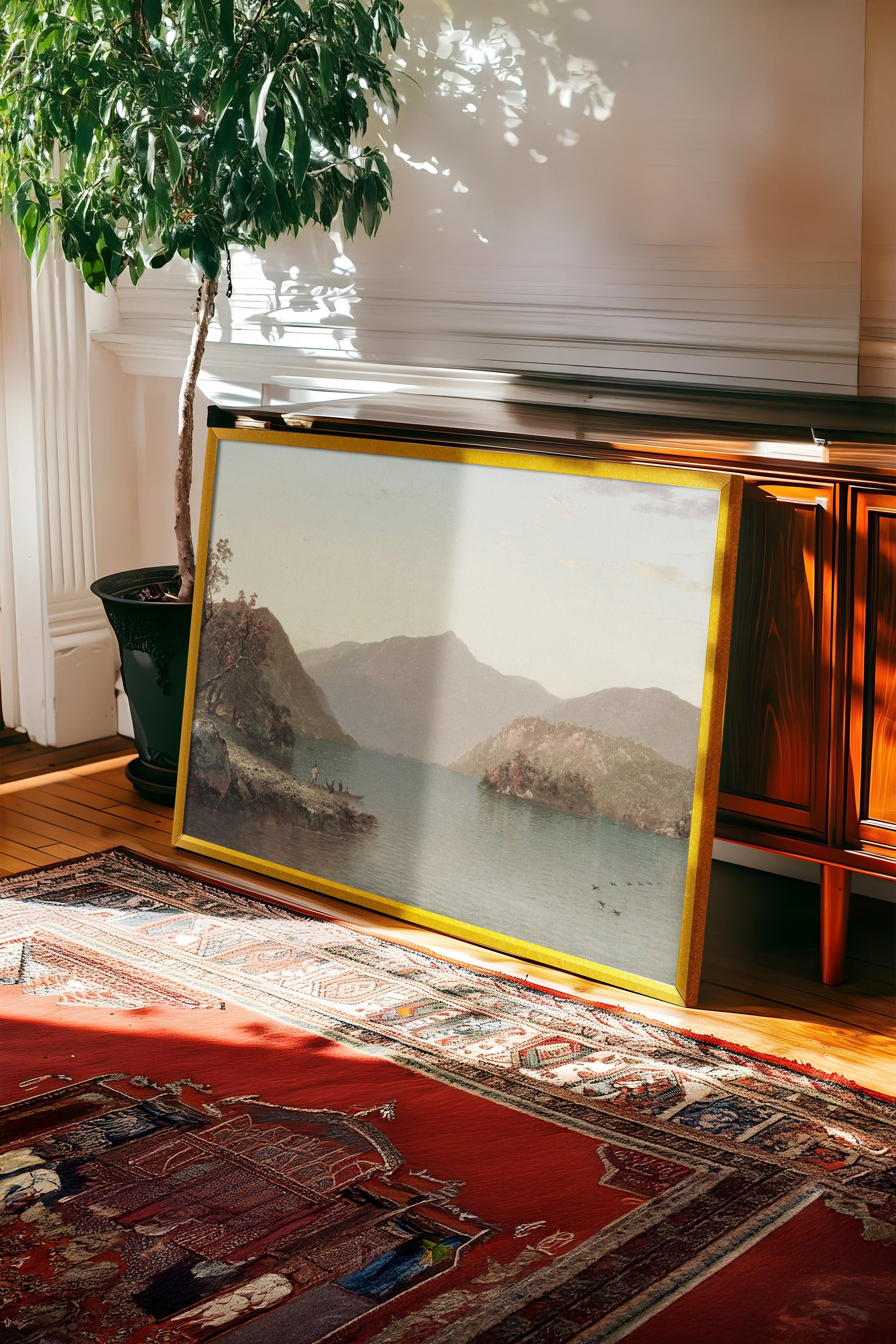 Vintage Tablo, Gold Çerçeveli Poster, Vintage Duvar Dekoru