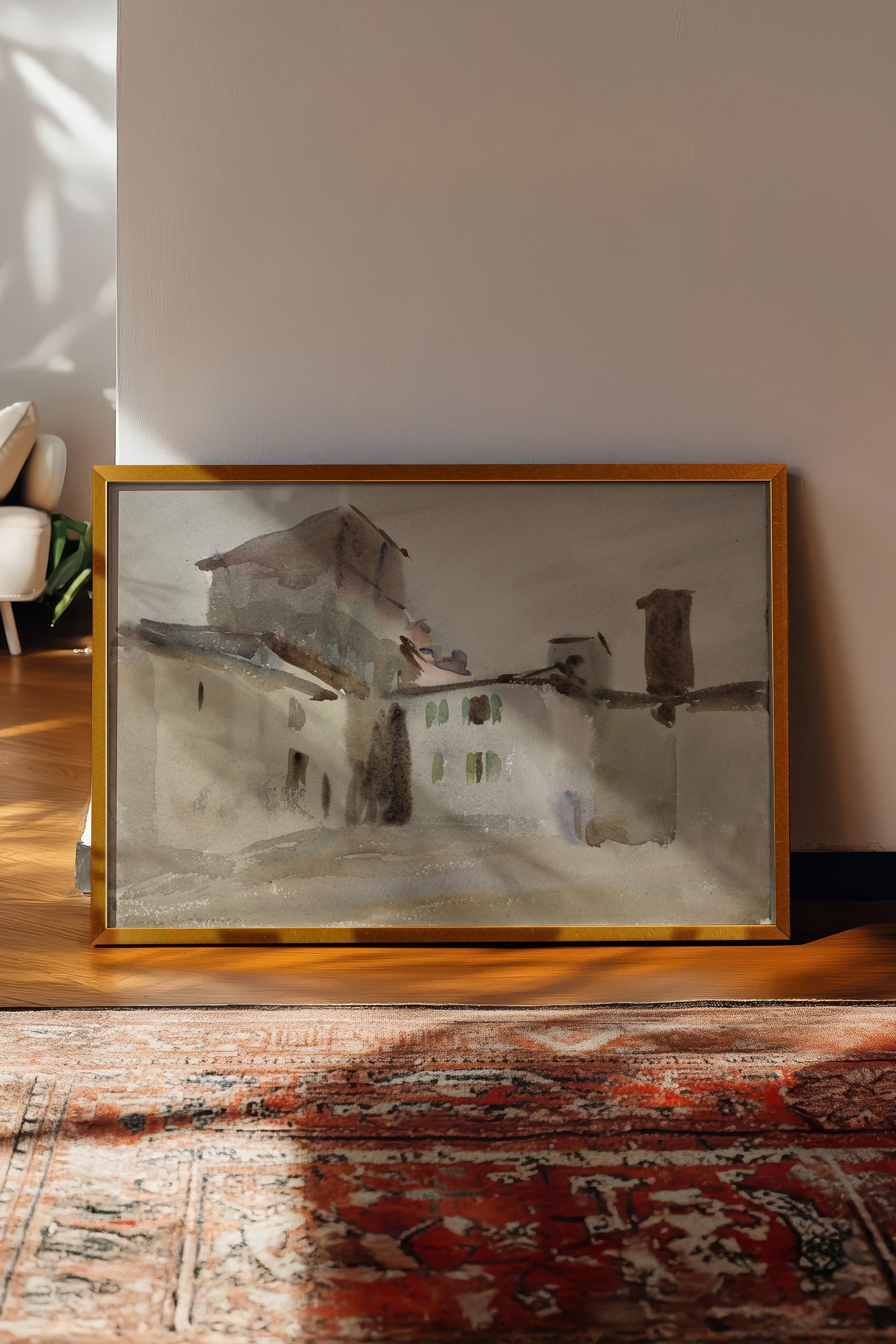 Vintage Tablo, Gold Çerçeveli Poster, Vintage Duvar Dekoru