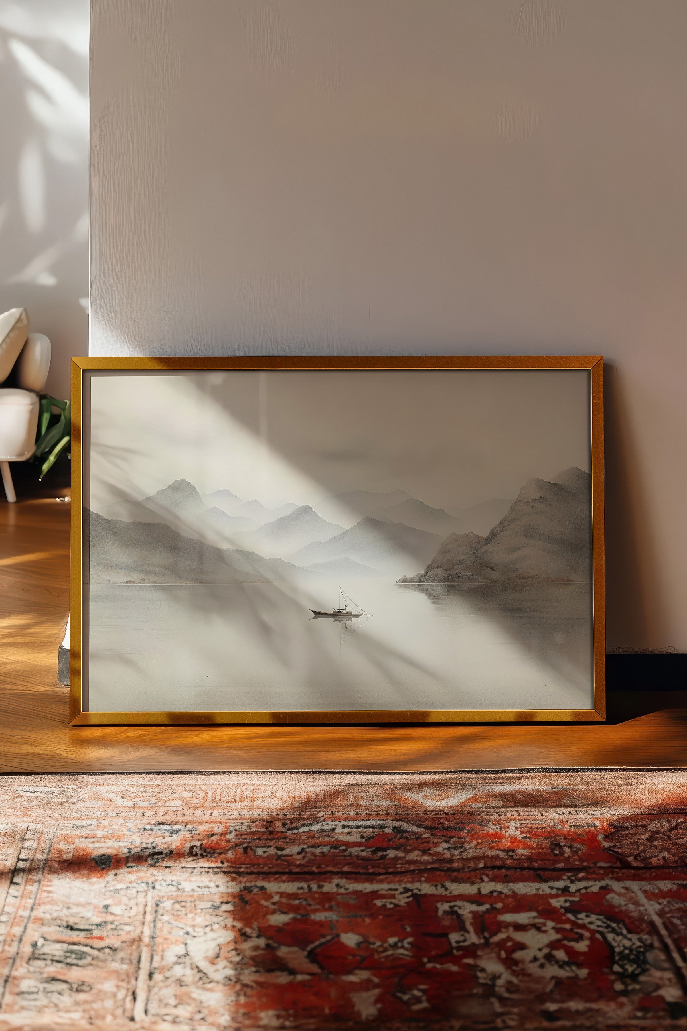 Vintage Tablo, Gold Çerçeveli Poster, Vintage Duvar Dekoru