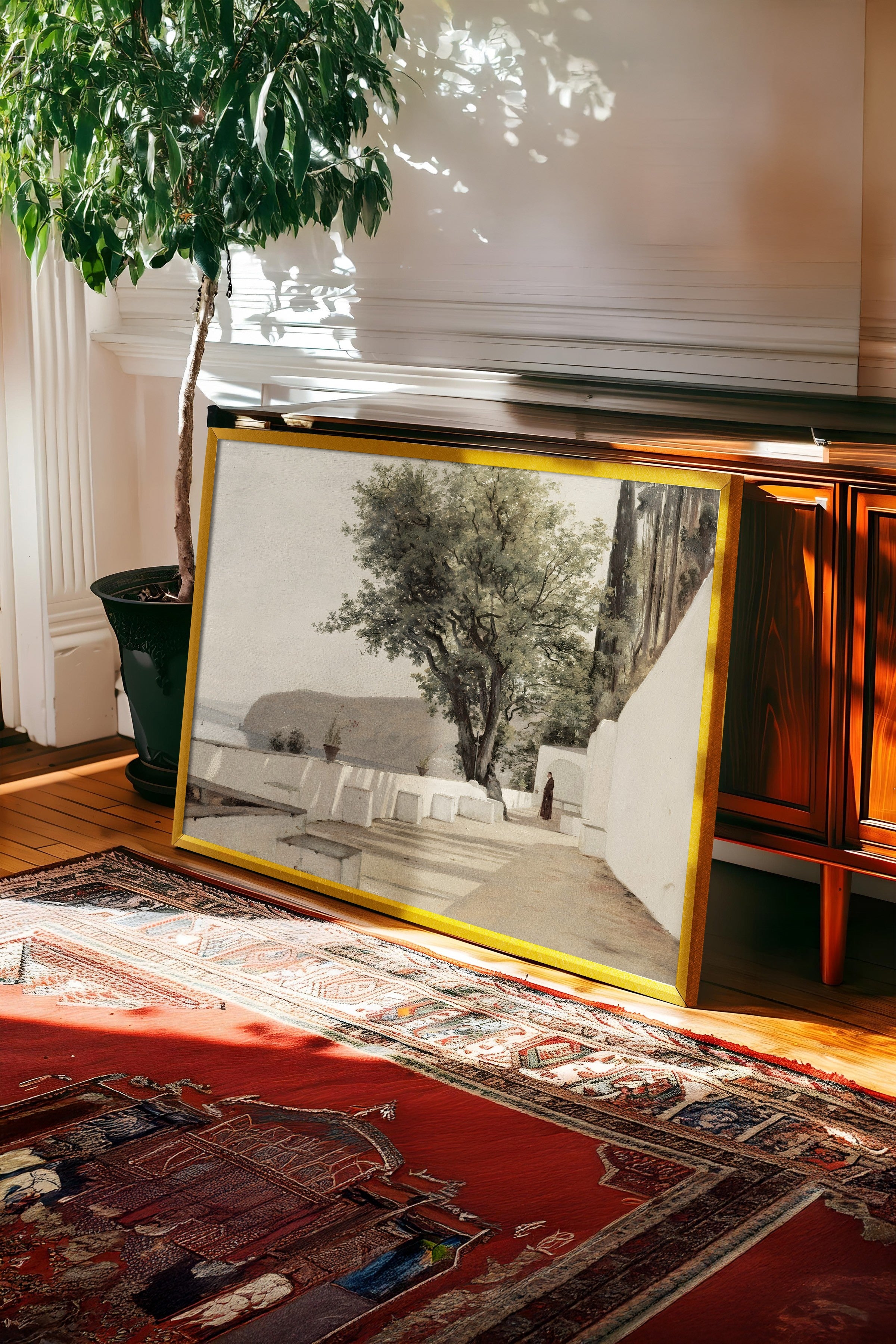 Vintage Tablo, Gold Çerçeveli Poster, Vintage Duvar Dekoru