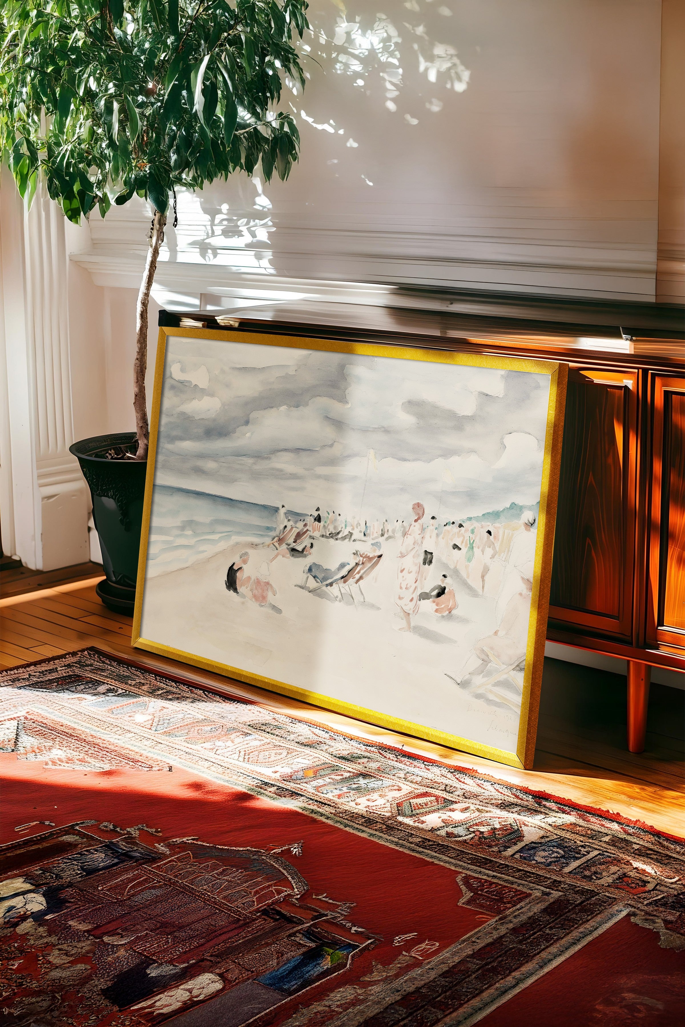 Vintage Tablo, Gold Çerçeveli Poster, Vintage Duvar Dekoru