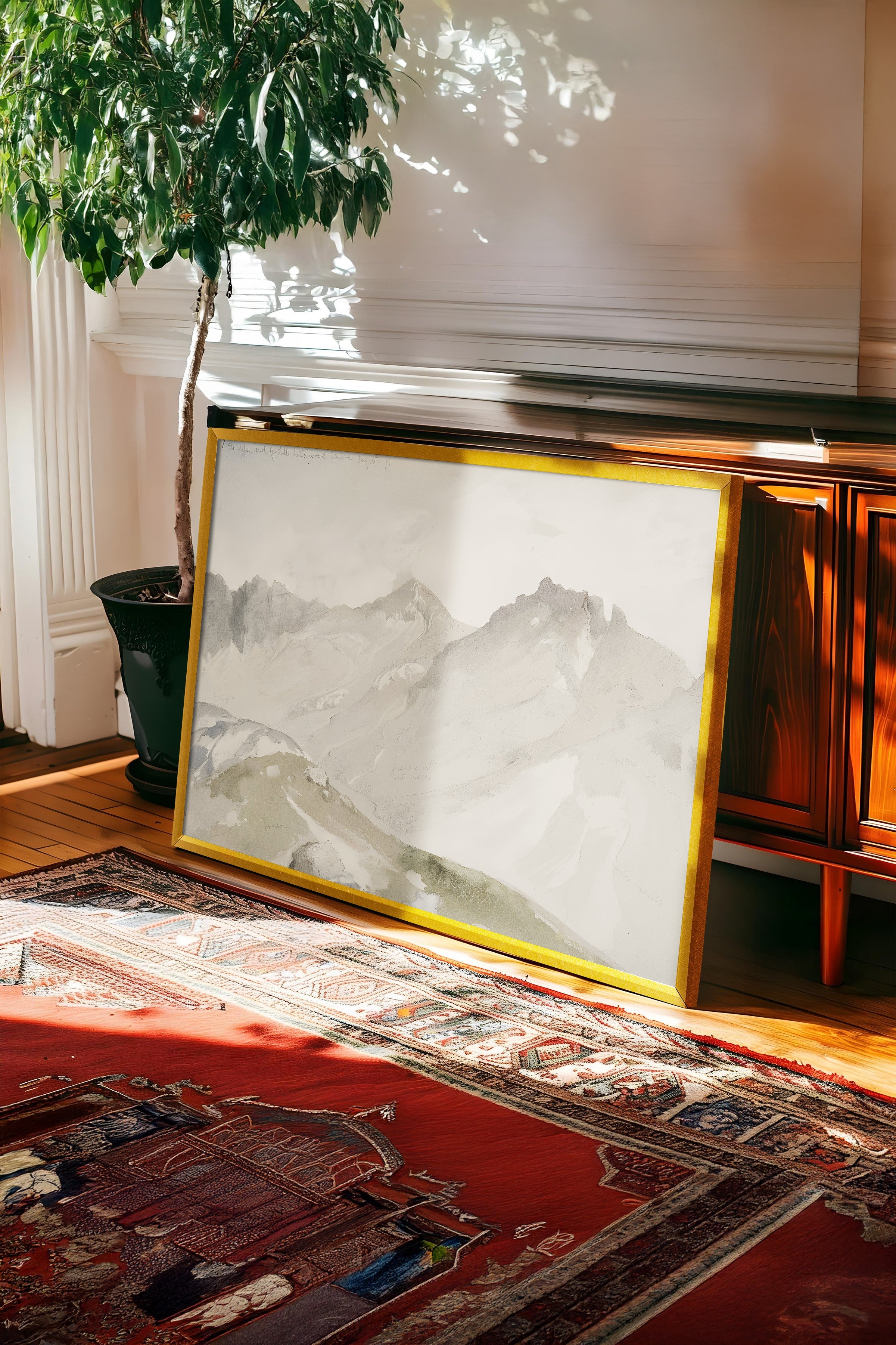 Vintage Tablo, Gold Çerçeveli Poster, Vintage Duvar Dekoru