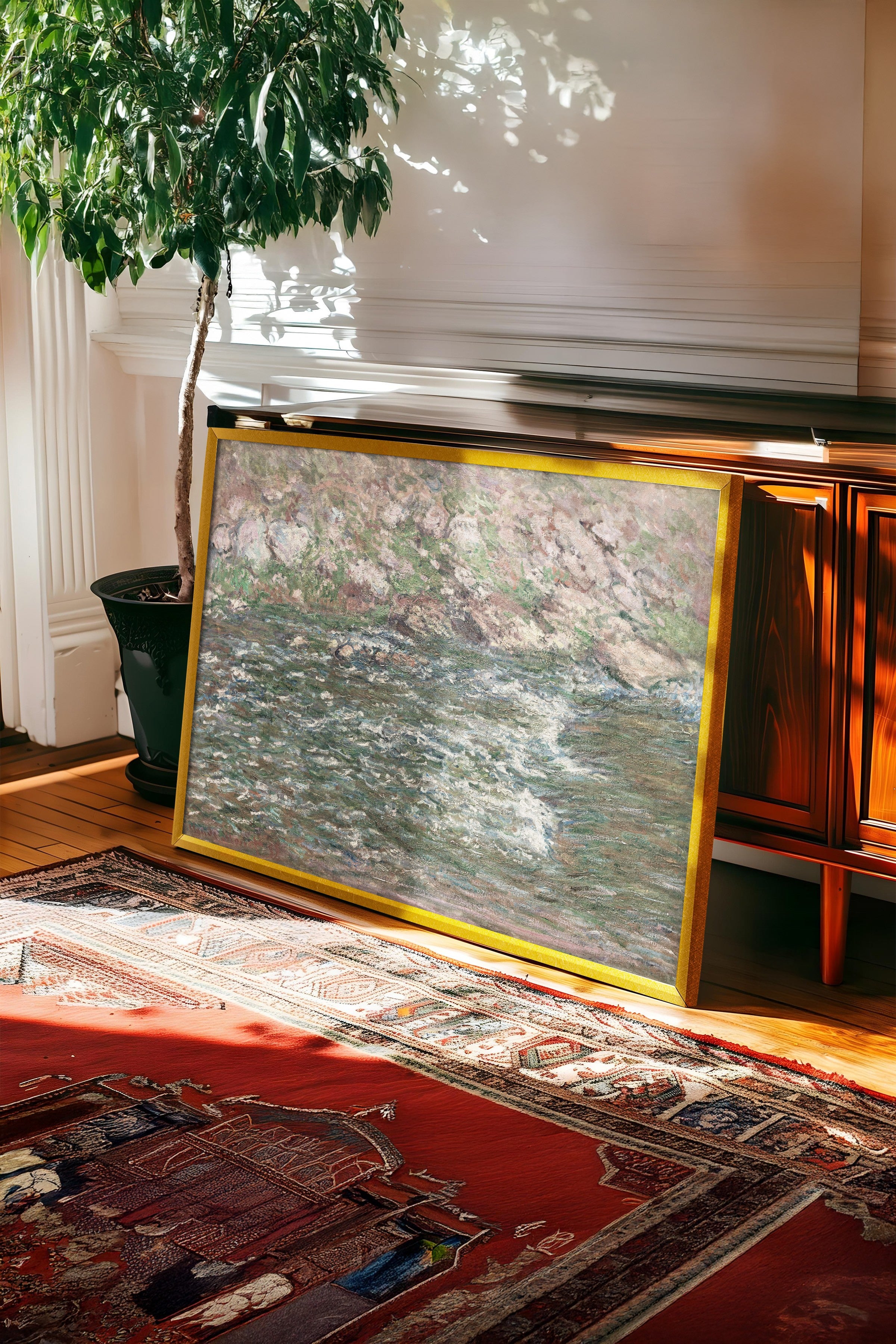 Vintage Tablo, Gold Çerçeveli Poster, Vintage Duvar Dekoru