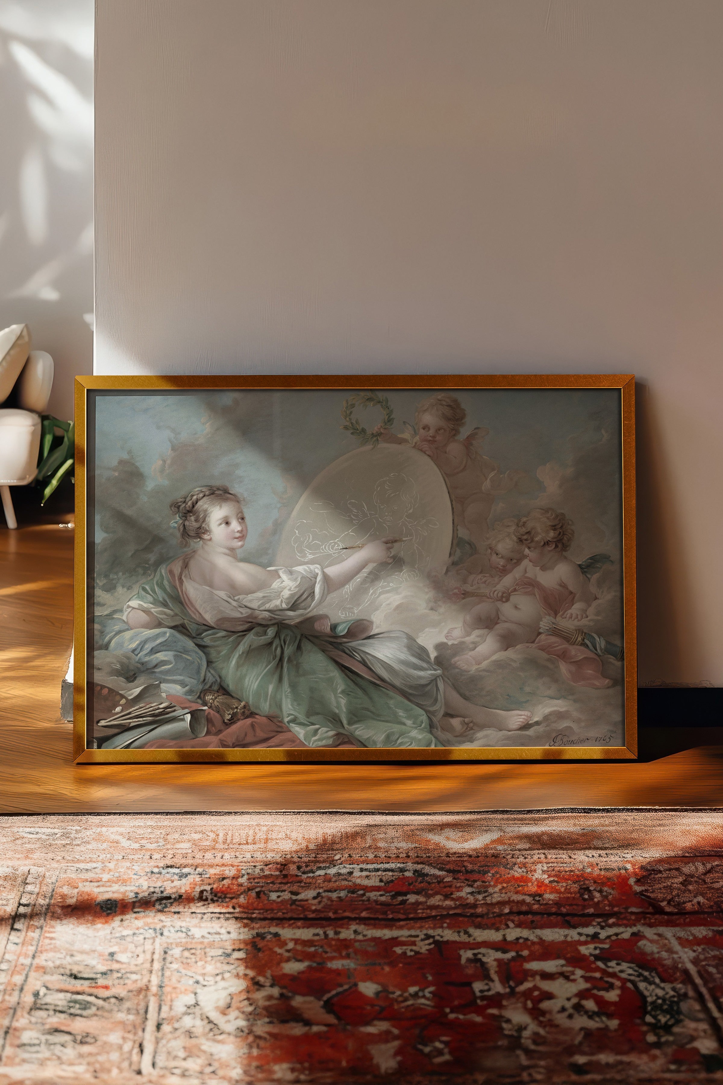 Vintage Tablo, Gold Çerçeveli Poster, Vintage Duvar Dekoru