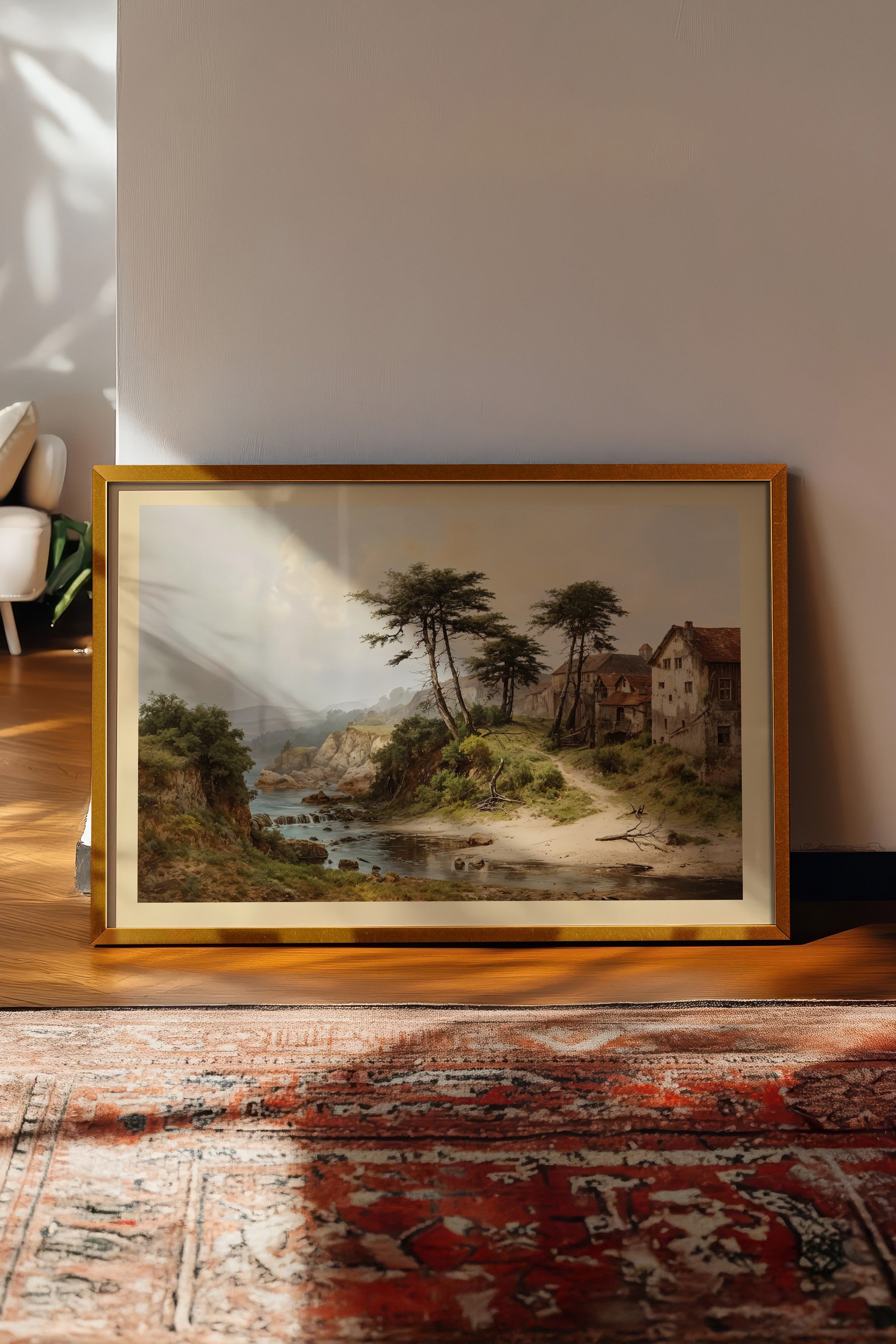 Vintage Tablo, Gold Çerçeveli Poster, Vintage Duvar Dekoru