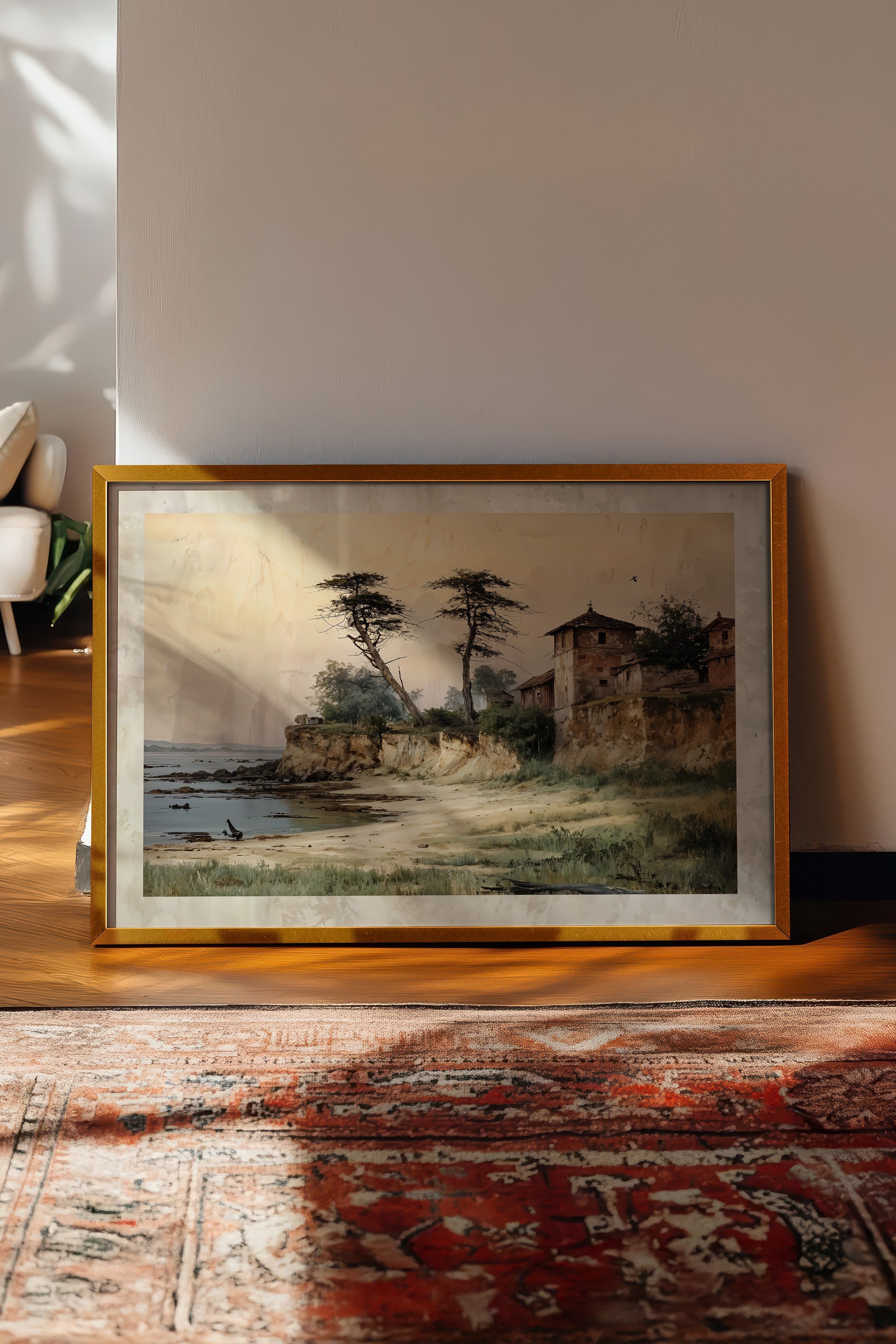 Vintage Tablo, Gold Çerçeveli Poster, Vintage Duvar Dekoru