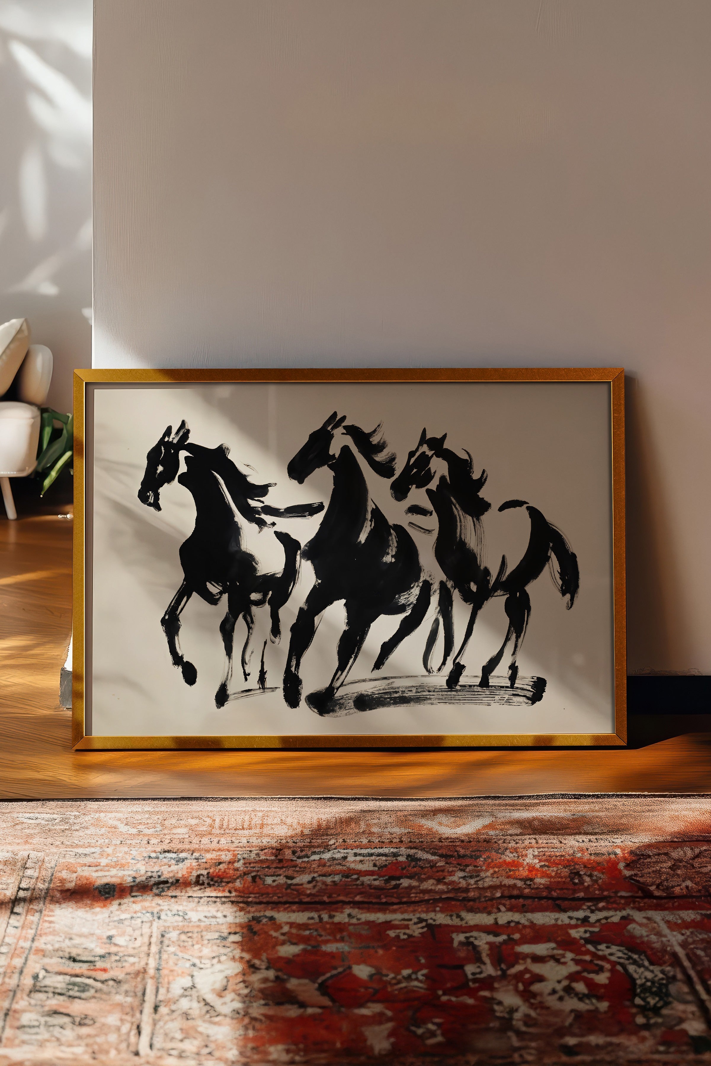 Vintage Tablo, Gold Çerçeveli Poster, Vintage Duvar Dekoru