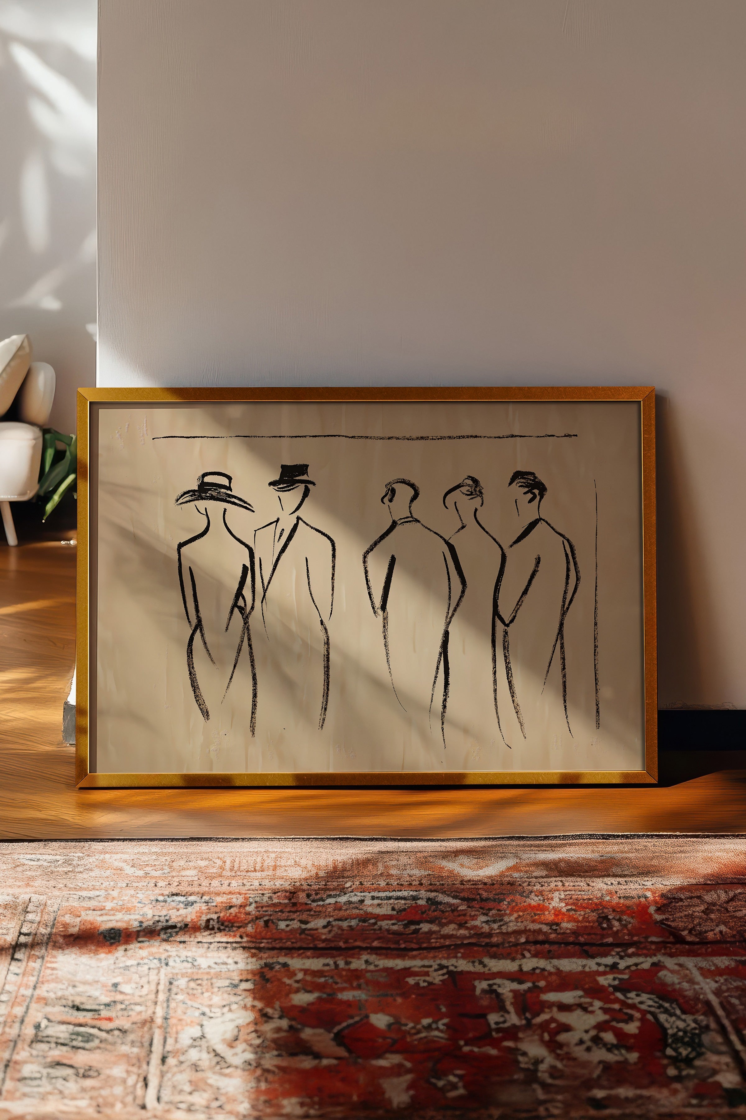 Vintage Tablo, Gold Çerçeveli Poster, Vintage Duvar Dekoru