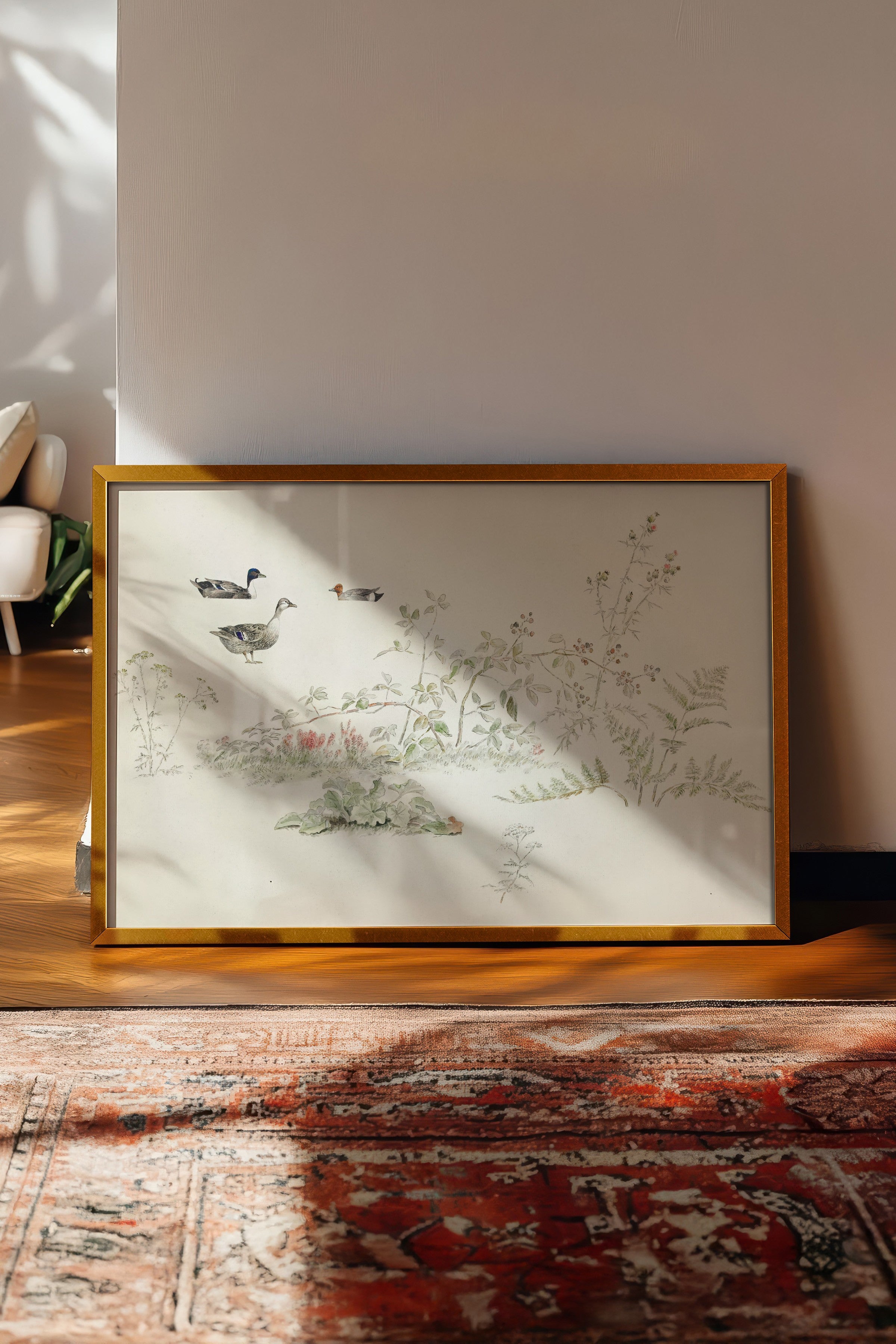 Vintage Tablo, Gold Çerçeveli Poster, Vintage Duvar Dekoru