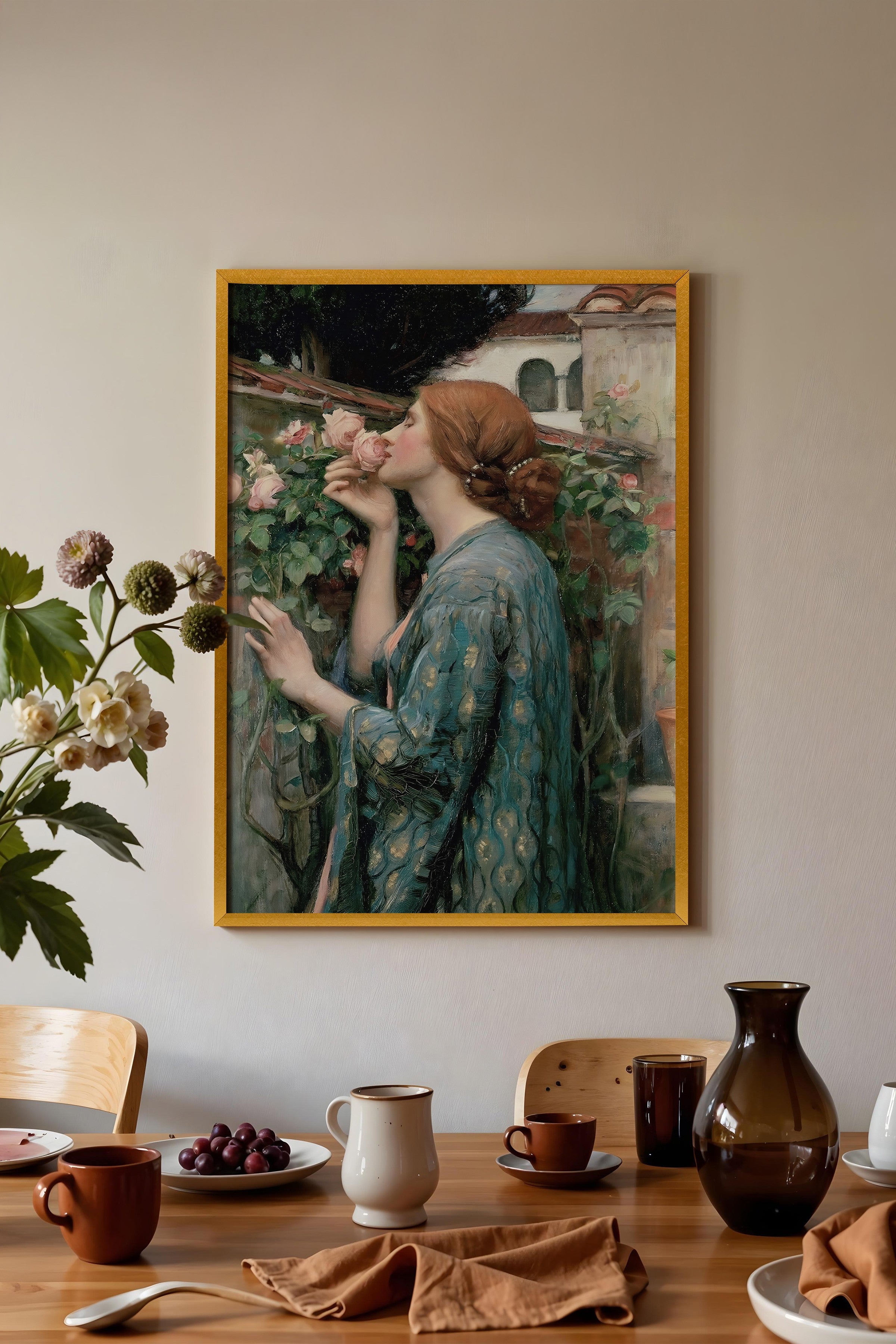 Vintage Tablo, Gold Çerçeveli Poster, Vintage Duvar Dekoru