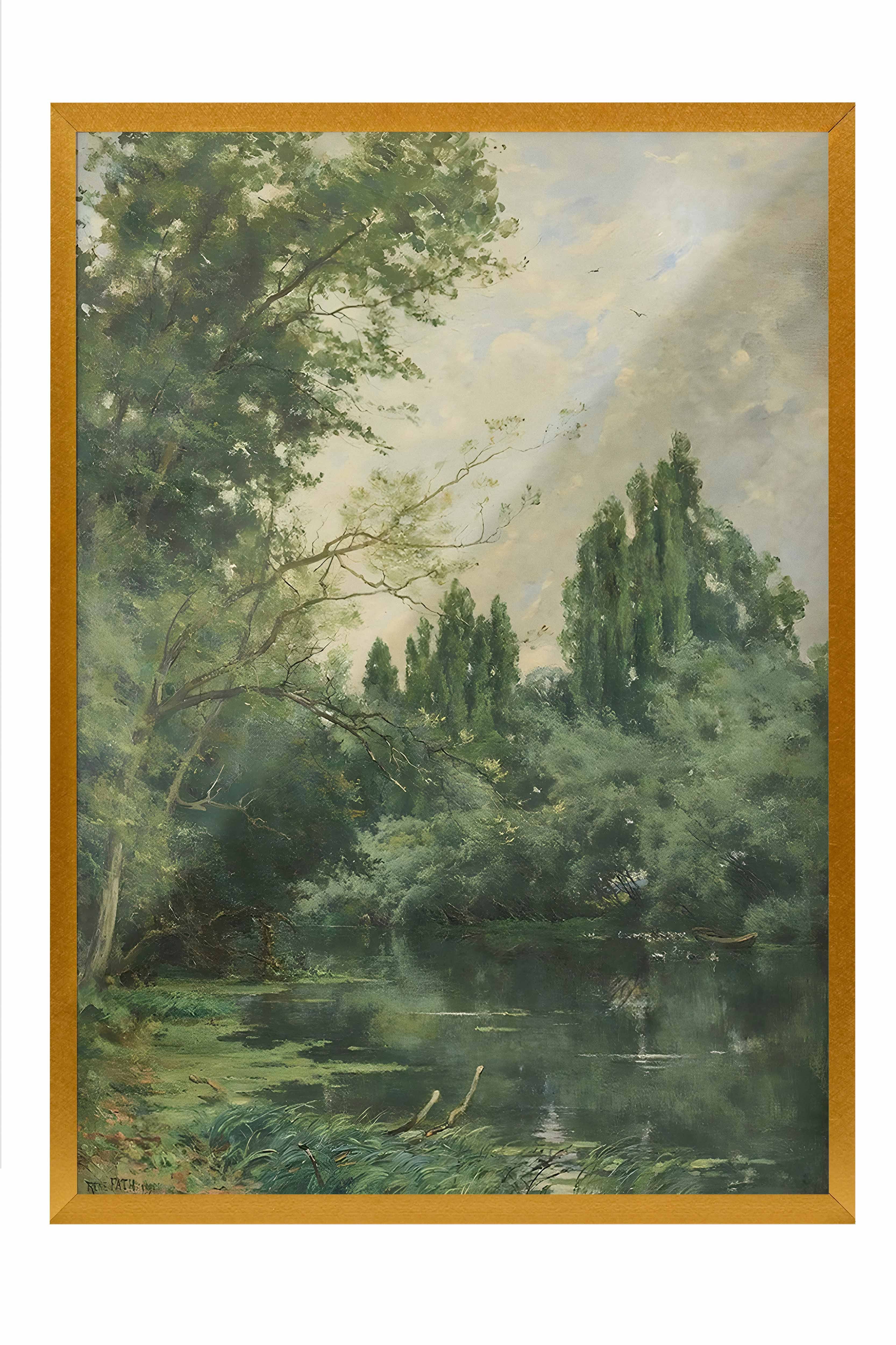 Vintage Tablo, Gold Çerçeveli Poster, Vintage Duvar Dekoru