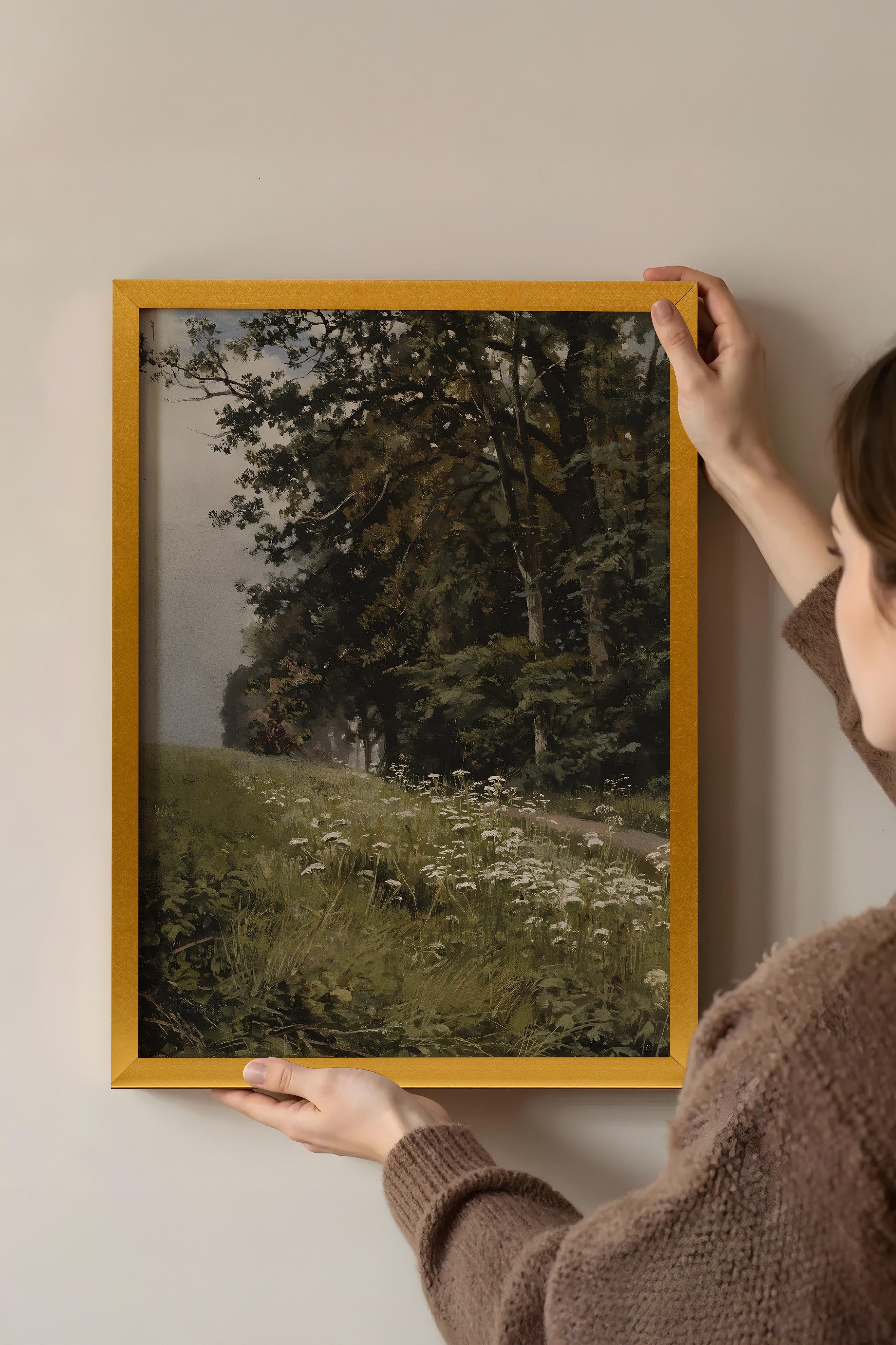 Vintage Tablo, Gold Çerçeveli Poster, Vintage Duvar Dekoru