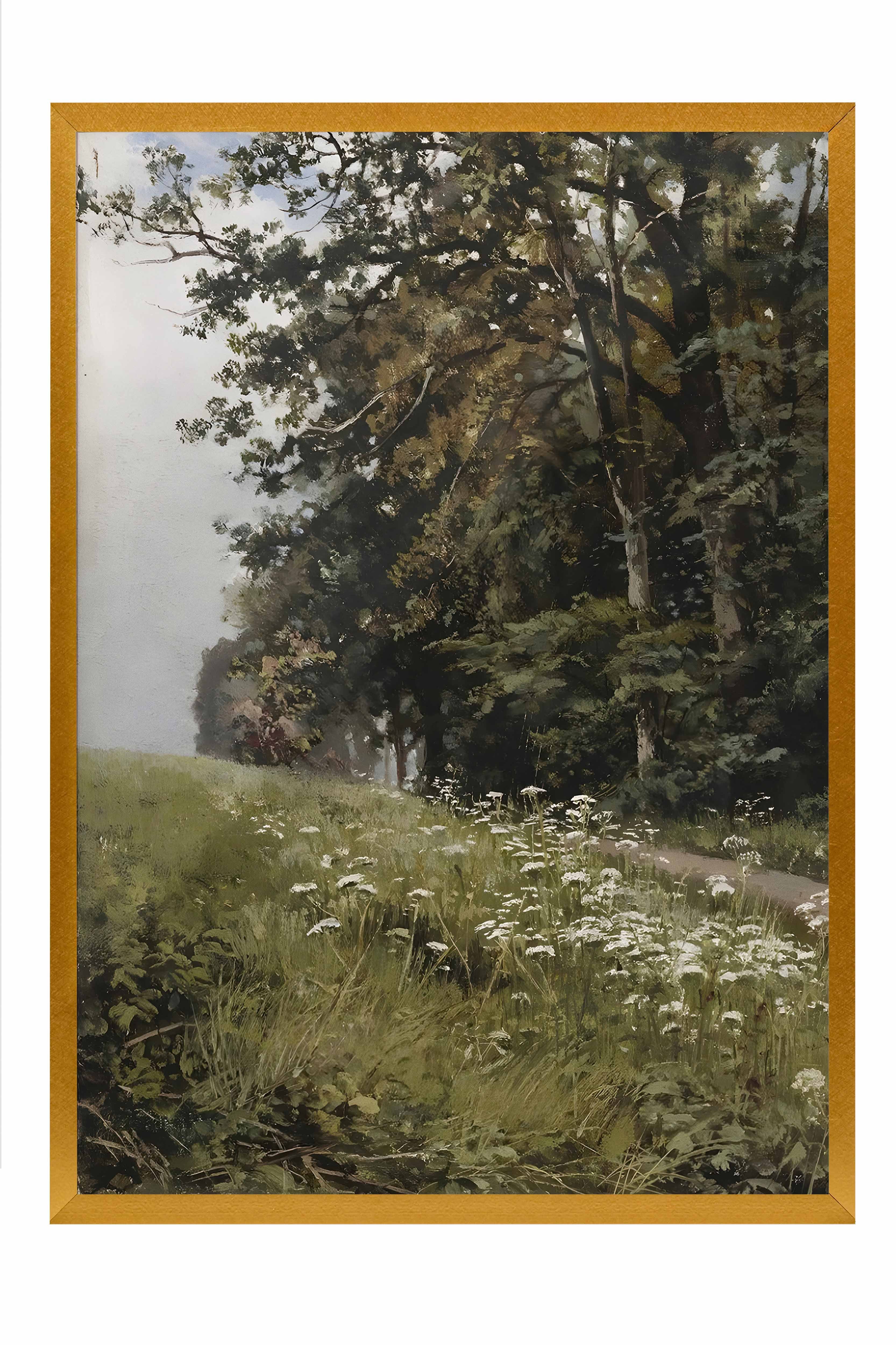 Vintage Tablo, Gold Çerçeveli Poster, Vintage Duvar Dekoru