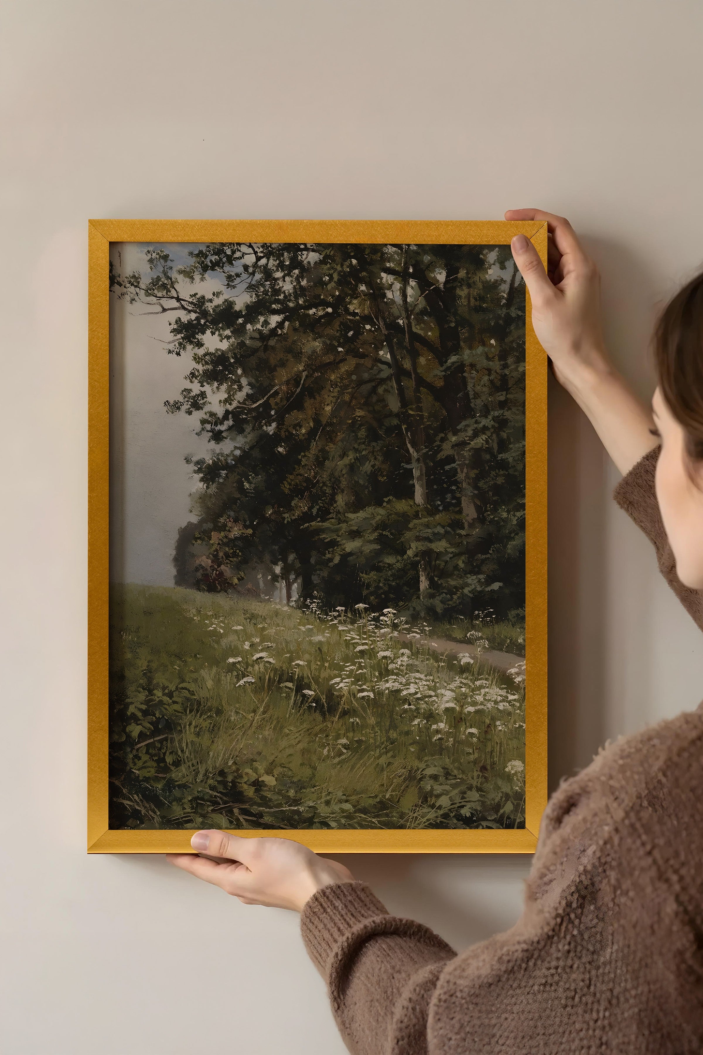 Vintage Tablo, Gold Çerçeveli Poster, Vintage Duvar Dekoru