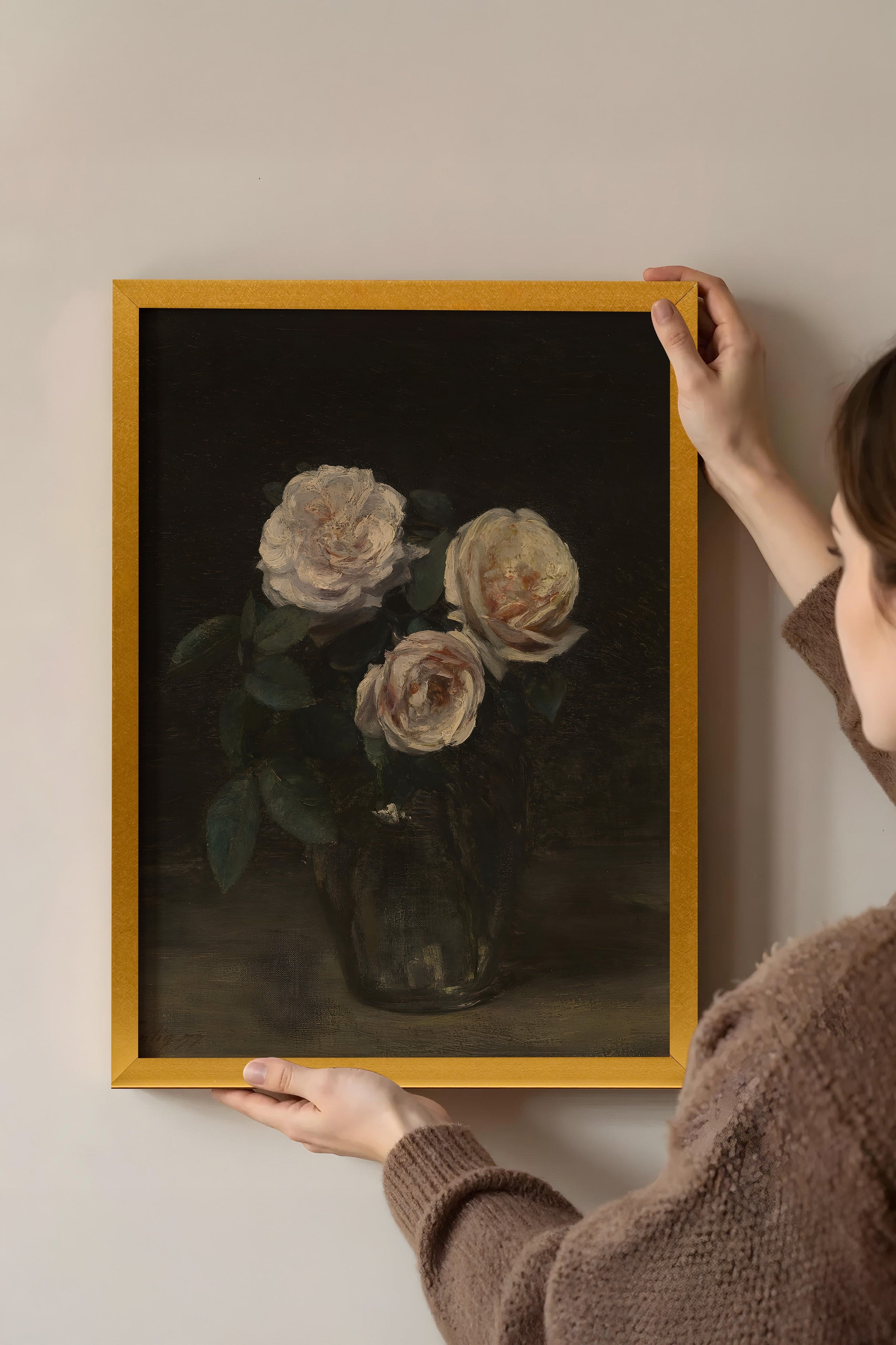 Vintage Tablo, Gold Çerçeveli Poster, Vintage Duvar Dekoru