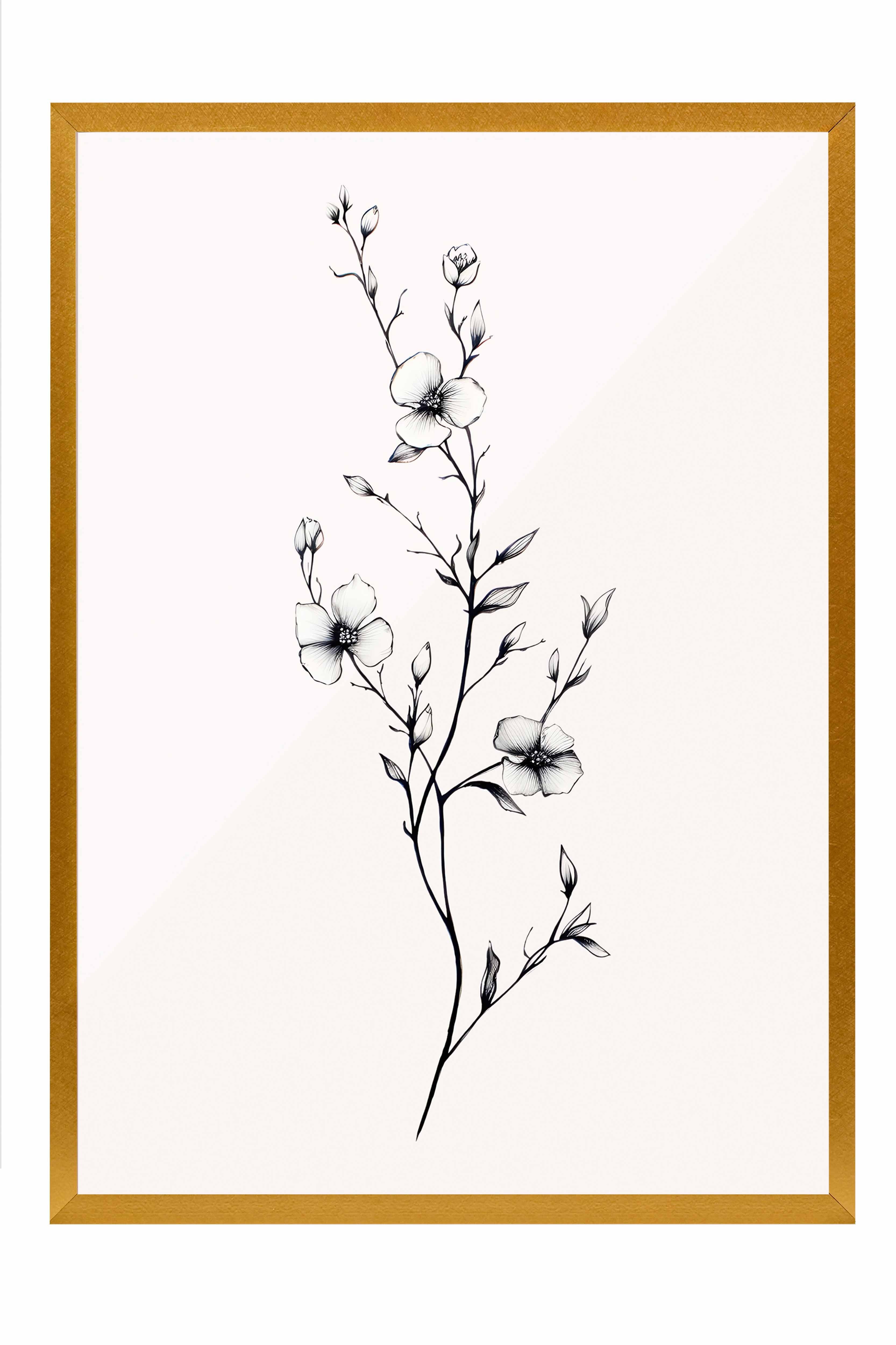Vintage Tablo, Gold Çerçeveli Poster, Vintage Duvar Dekoru
