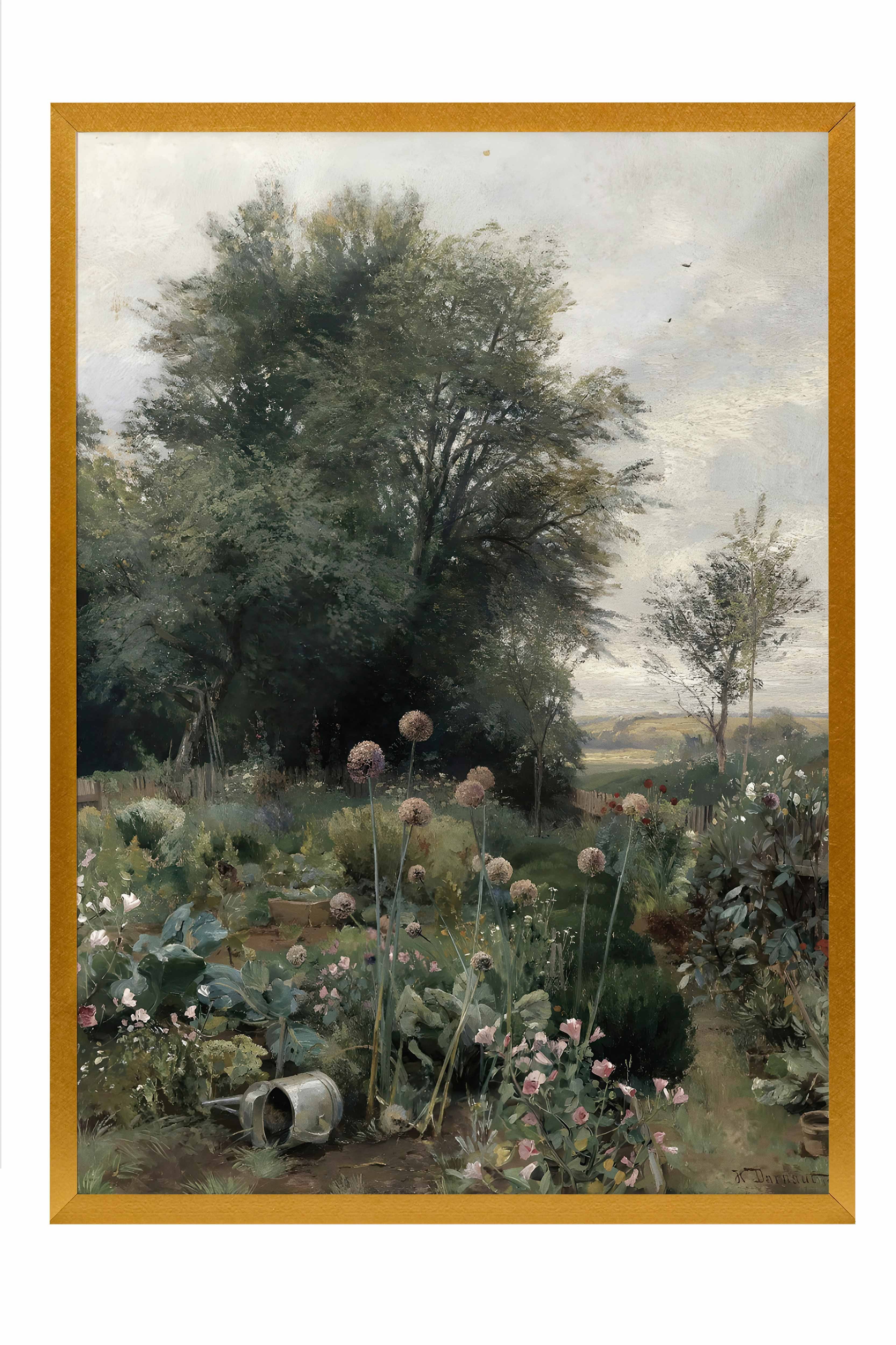 Vintage Tablo, Gold Çerçeveli Poster, Vintage Duvar Dekoru
