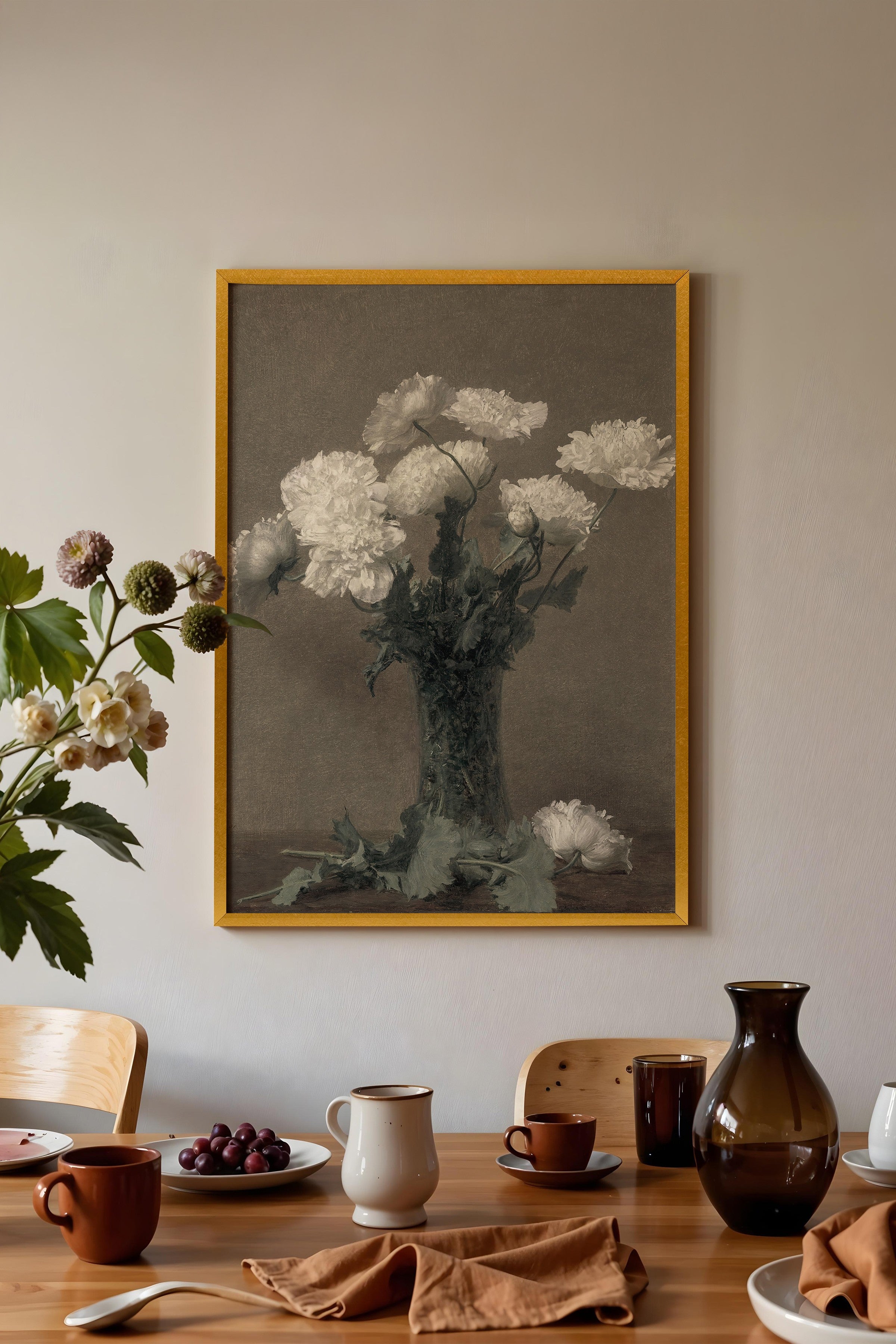 Vintage Tablo, Gold Çerçeveli Poster, Vintage Duvar Dekoru