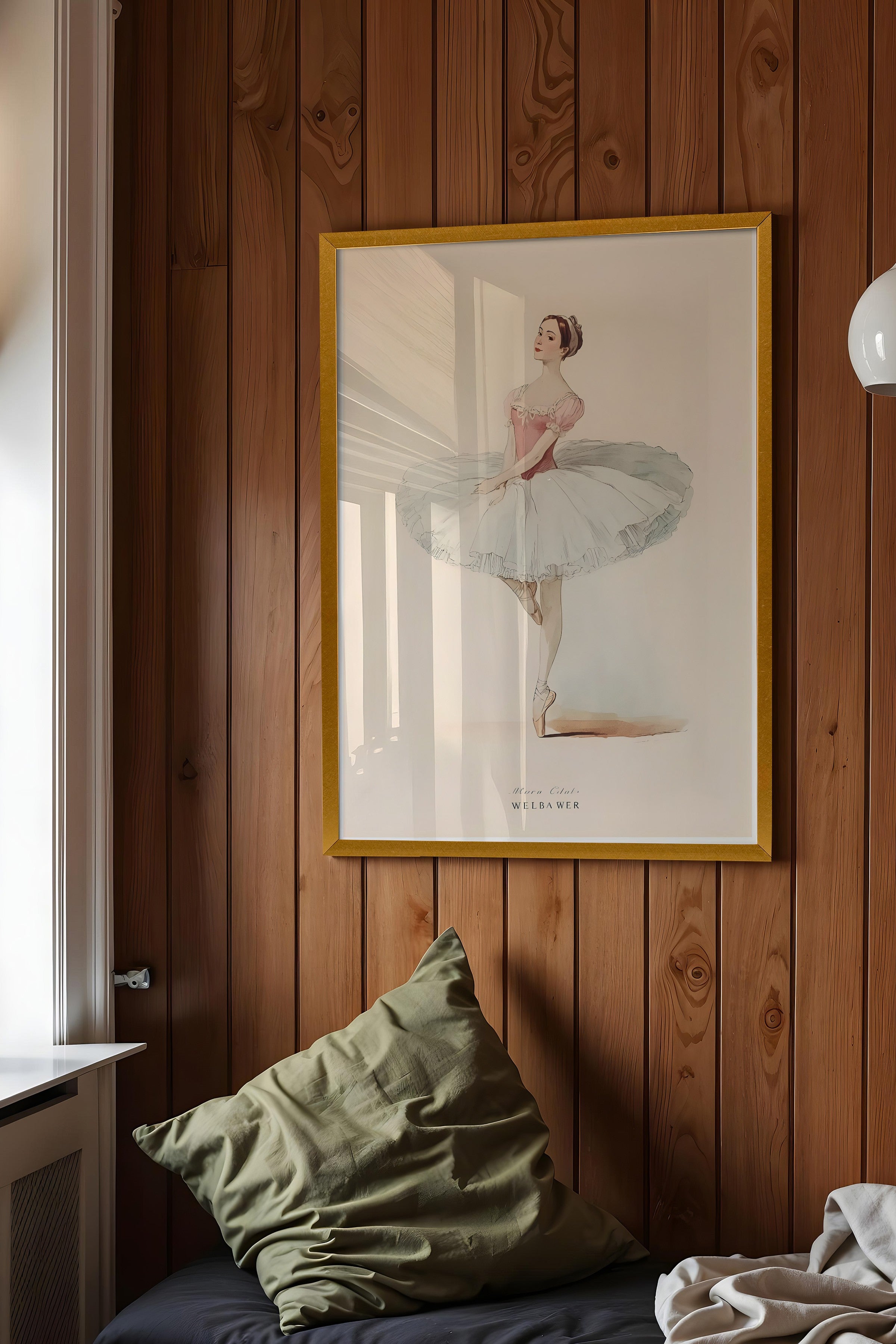 Vintage Tablo, Gold Çerçeveli Poster, Vintage Duvar Dekoru
