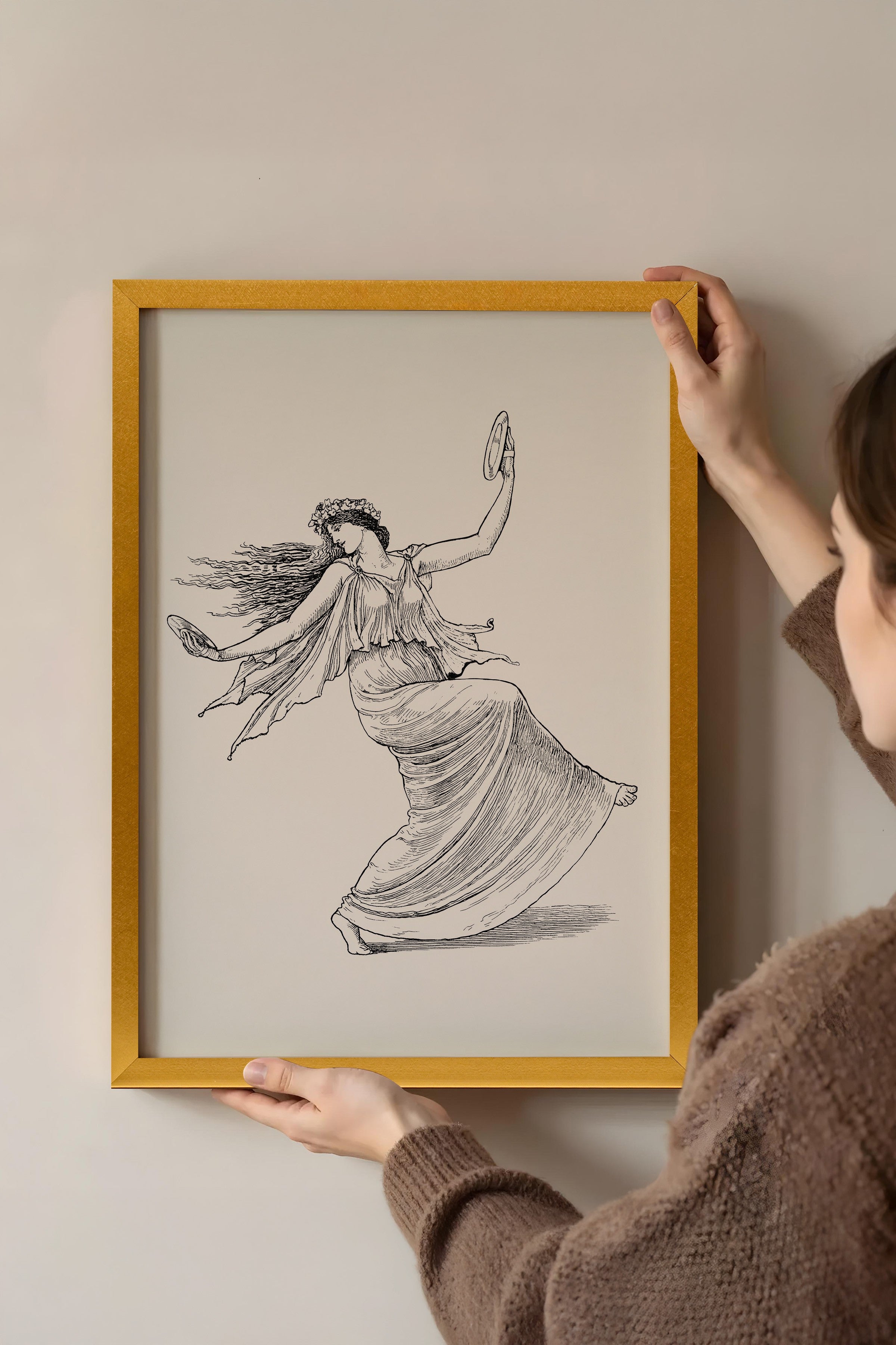 Vintage Tablo, Gold Çerçeveli Poster, Vintage Duvar Dekoru