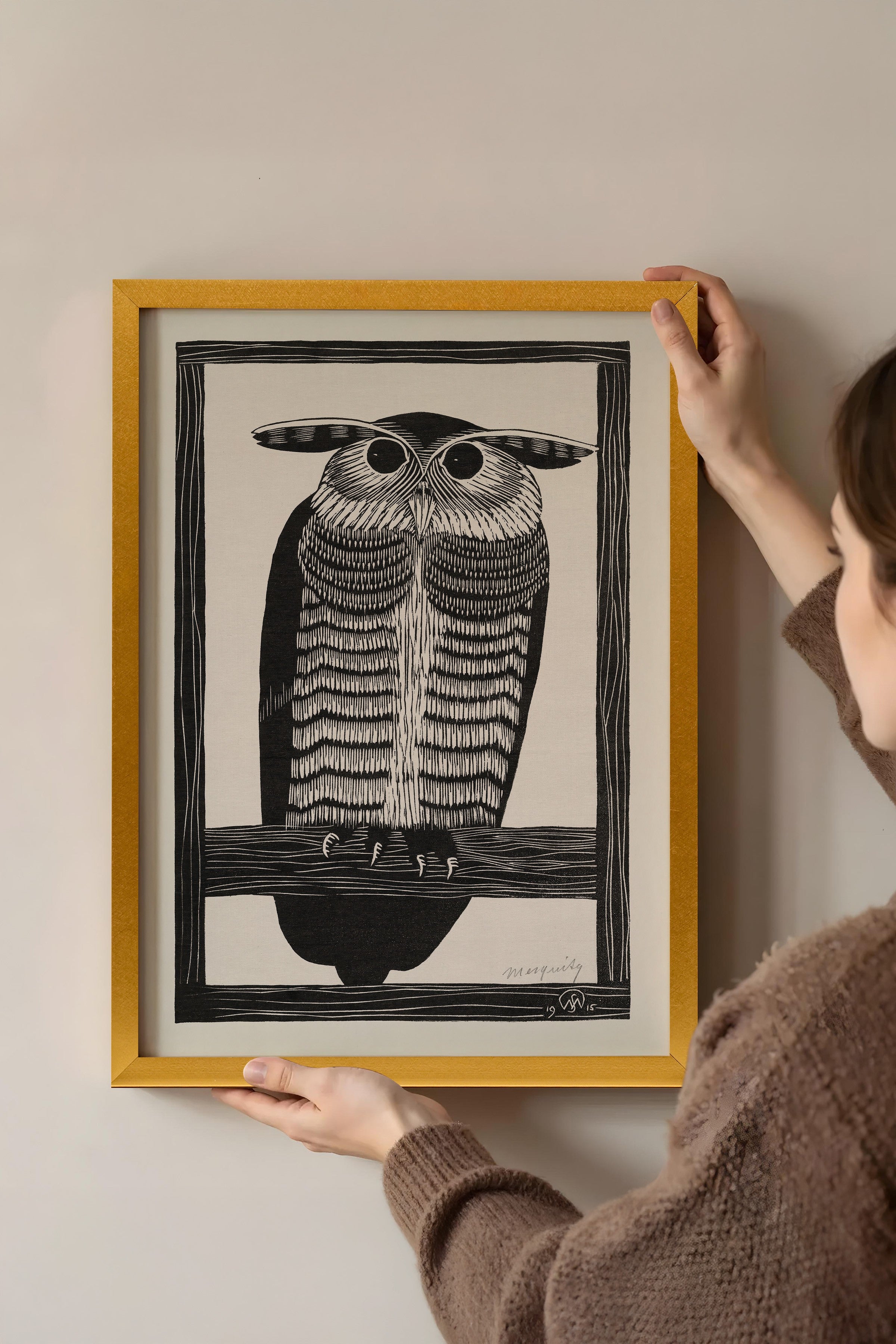 Vintage Tablo, Gold Çerçeveli Poster, Vintage Duvar Dekoru