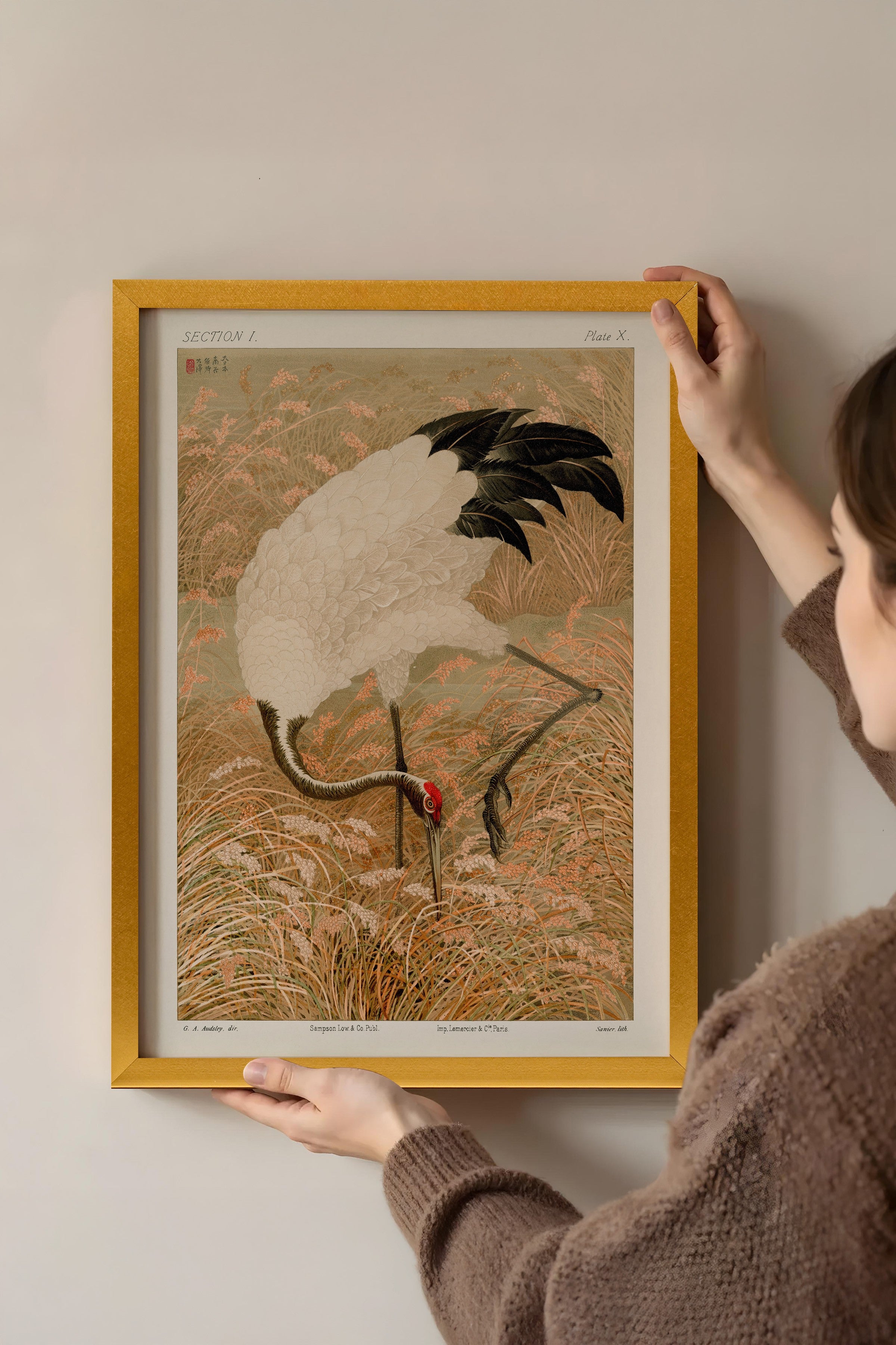 Vintage Tablo, Gold Çerçeveli Poster, Vintage Duvar Dekoru