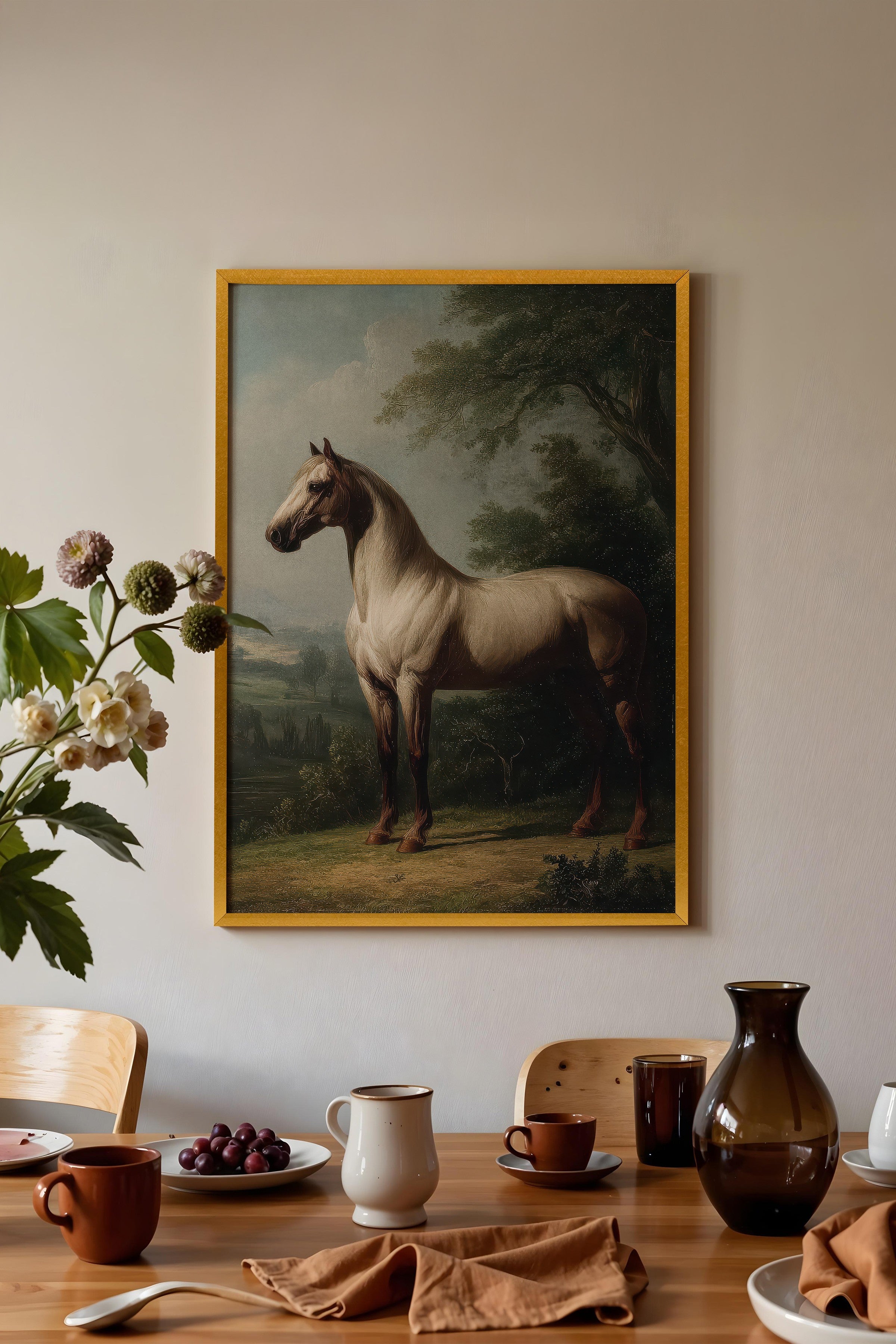 Vintage Tablo, Gold Çerçeveli Poster, Vintage Duvar Dekoru