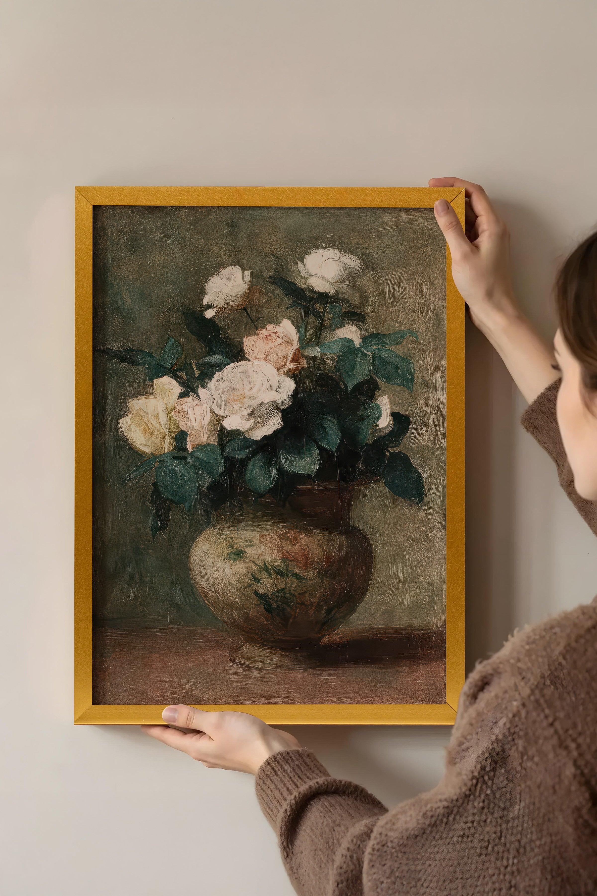 Vintage Tablo, Gold Çerçeveli Poster, Vintage Duvar Dekoru