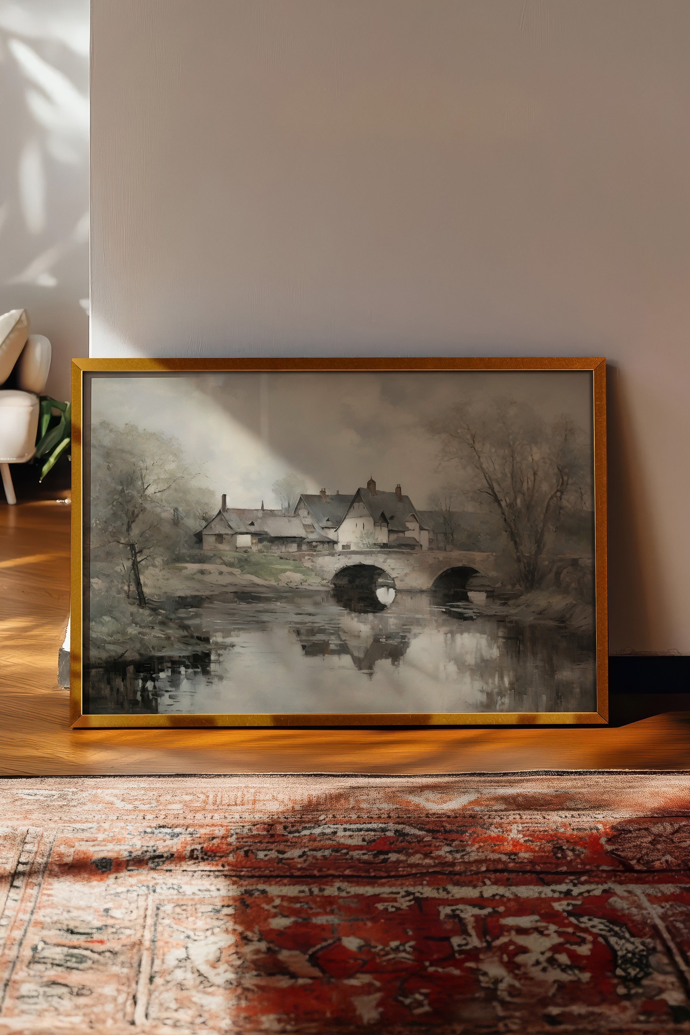 Vintage Tablo, Gold Çerçeveli Poster, Vintage Duvar Dekoru