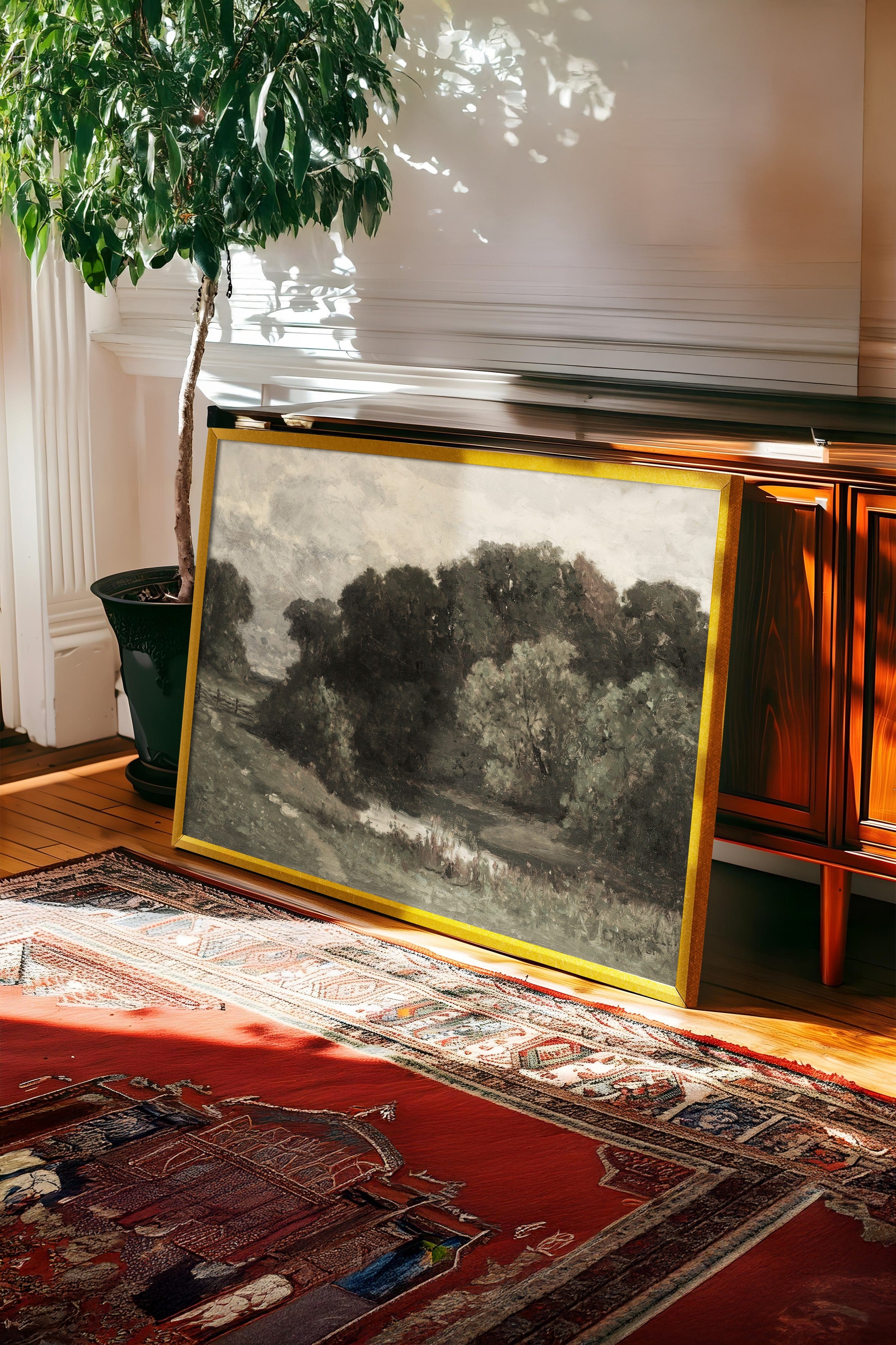 Vintage Tablo, Gold Çerçeveli Poster, Vintage Duvar Dekoru